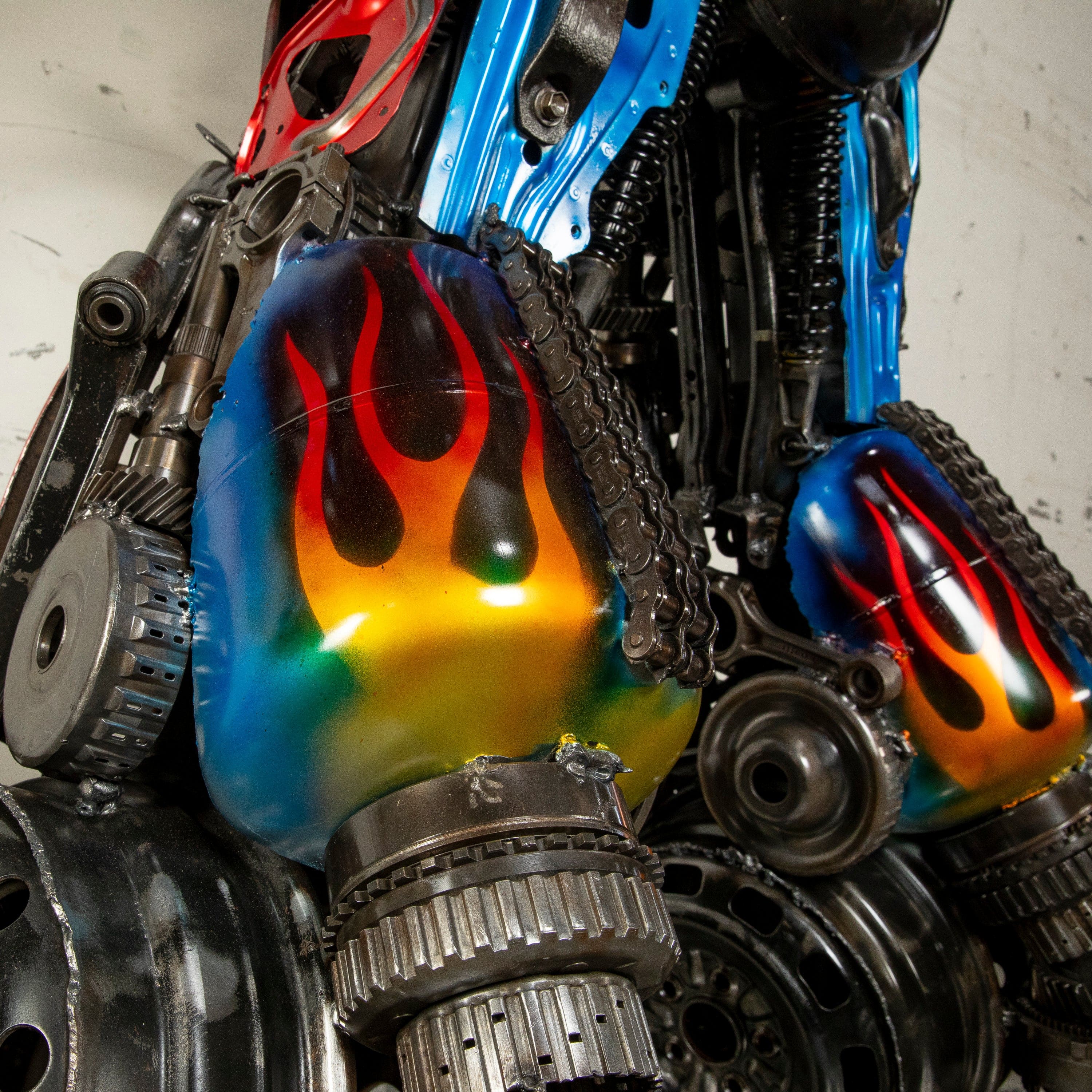 Optimus Prime Inspired Recycled Metal Art Sculpture - 12