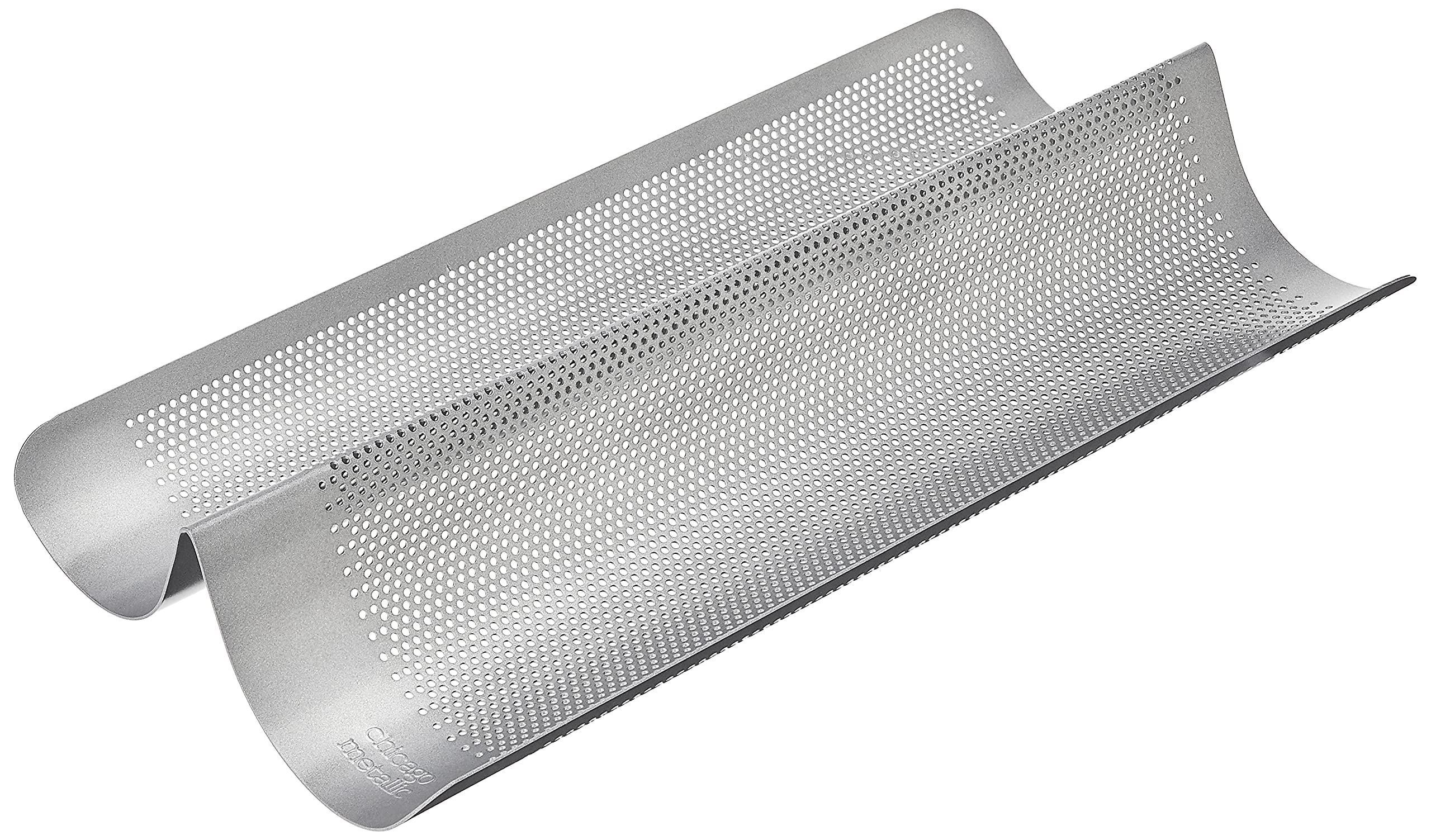 Chicago Metallic Commercial II Non-Stick Perforated French Bread Pan - Professional Baking Sheet for Crispy Golden Crust | Ideal for Home Bakeries, Restaurants & Artisan Bread Making