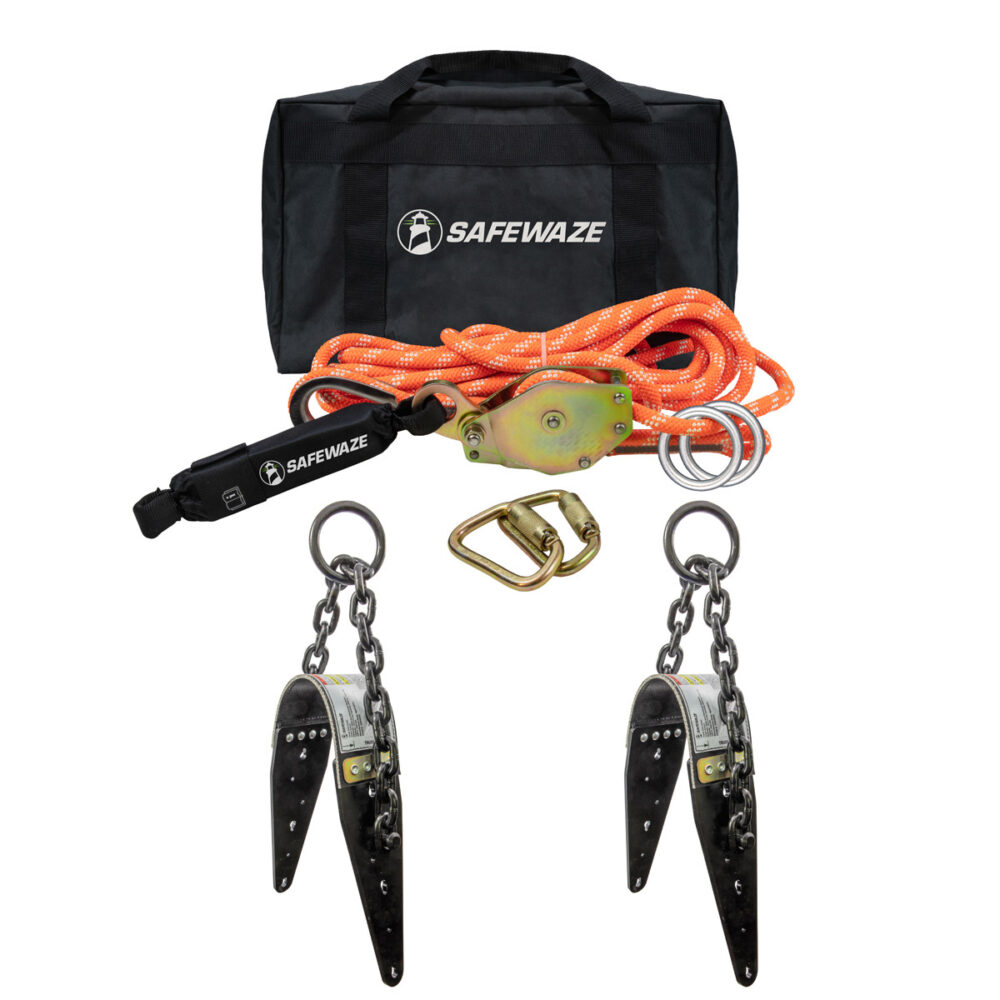 30'/60'/80'/100' High-Strength Kernmantle Rope with Chain Anchors - Perfect for Rock Climbing, Camping, and Outdoor Safety Gear