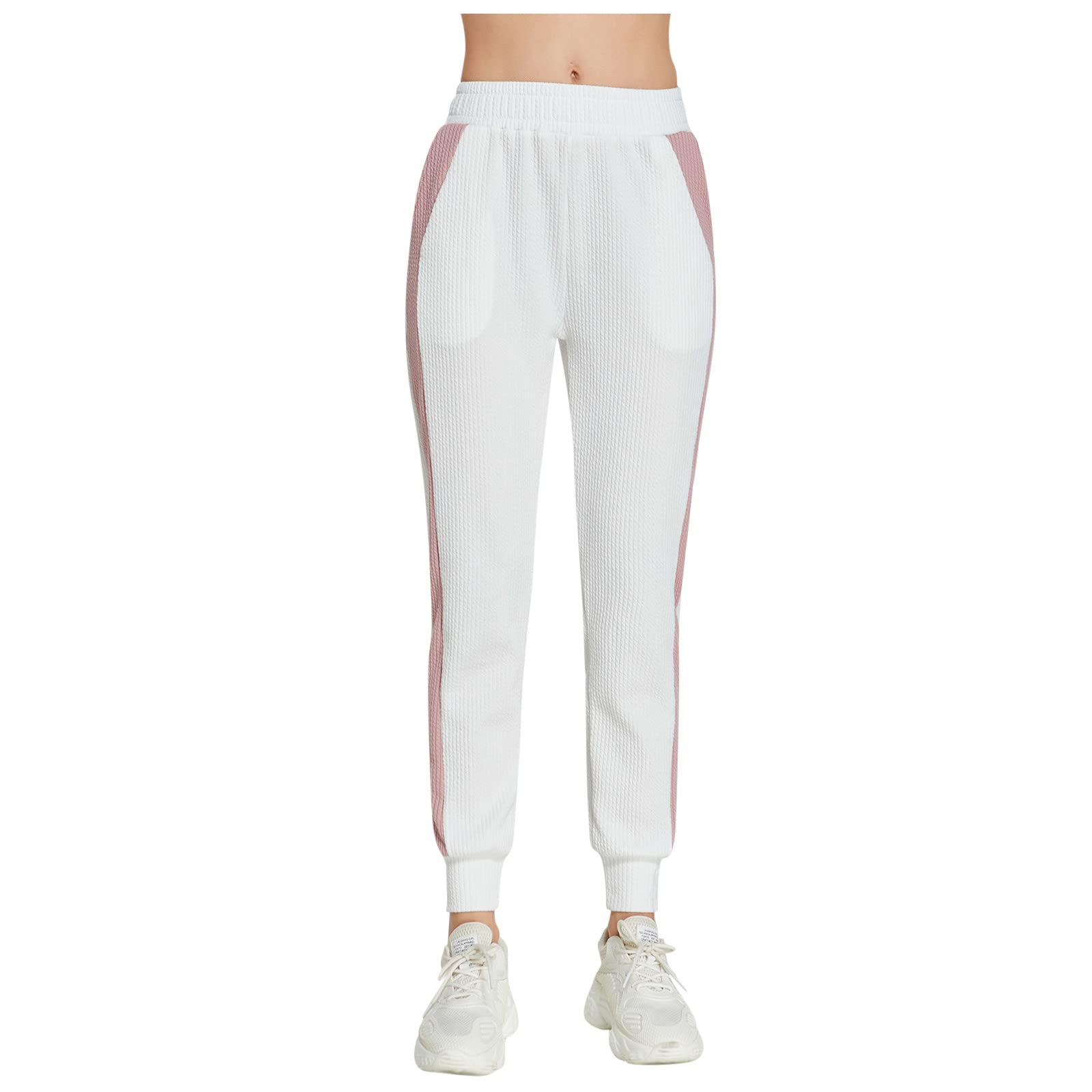 Women's Casual Cotton Straight Leg Pants with Waist Pocket - Loose Fit Midi Sweatpants for Workout, Lounge & Everyday Wear