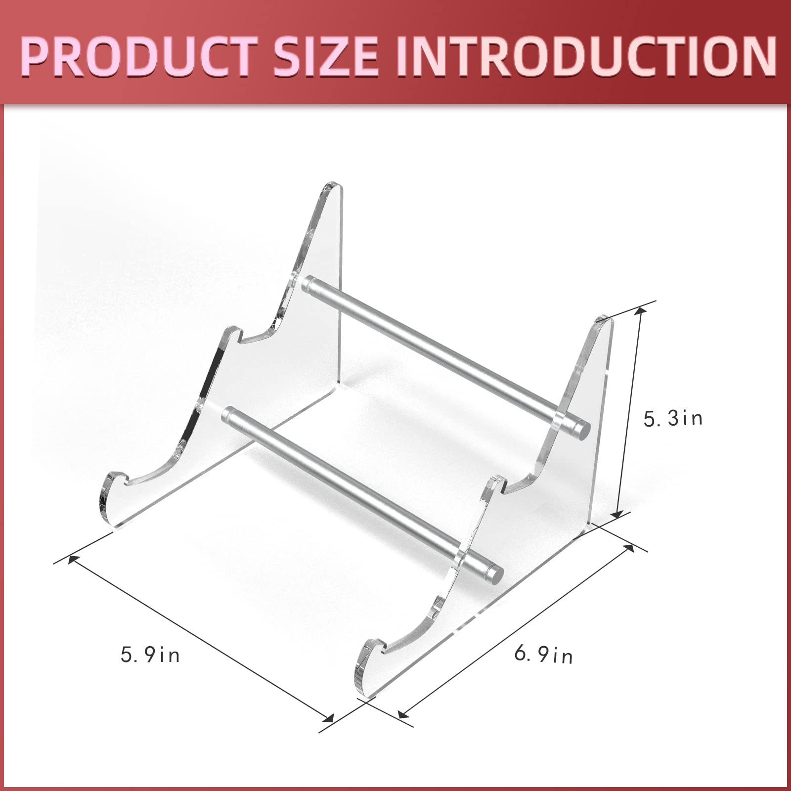 YIMAGUJRX RUNJRX 2-Tier Acrylic Keyboard Stand for Mechanical & Gaming Keyboards - Transparent Display Holder (1 Piece) - Perfect for Desk Organization, Keyboard Showcase & Gaming Setup