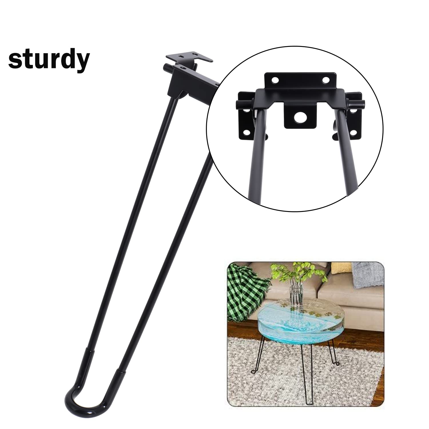 20 Inch Round Silicone Resin Table Molds with 3 Hairpin Legs - DIY Epoxy Resin Topdesk Mold for River Tables, Charcuterie Boards, and Home Decor - Perfect for DIY Art Projects, Wedding Centerpieces, and Modern Home Decoration