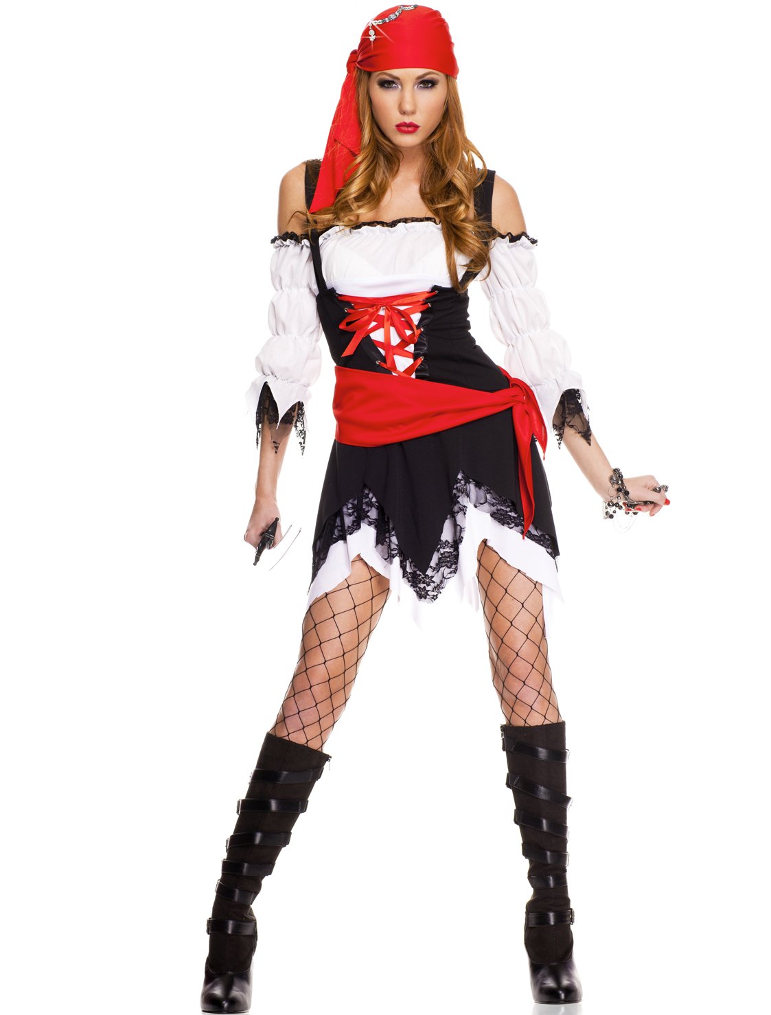 MUSIC LEGS Women's Pirate Vixen Costume - Sexy Halloween Outfit for Women, Cosplay & Theme Parties - Perfect for Halloween, Cosplay Events & Role Playing