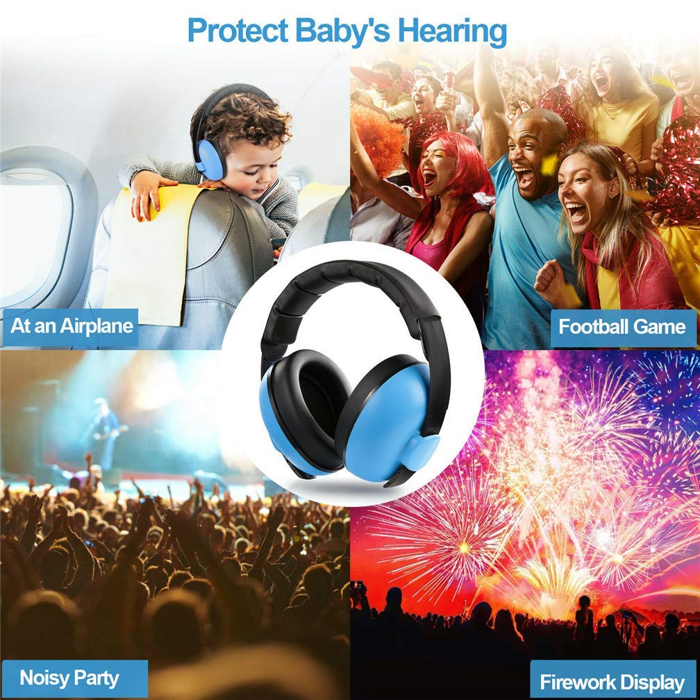 Baby Noise Cancelling Headphones for 0-5 Years Old - Hearing Protection for Toddlers & Infants - Comfortable & Safe for Airplane Travel, Concerts & Loud Events