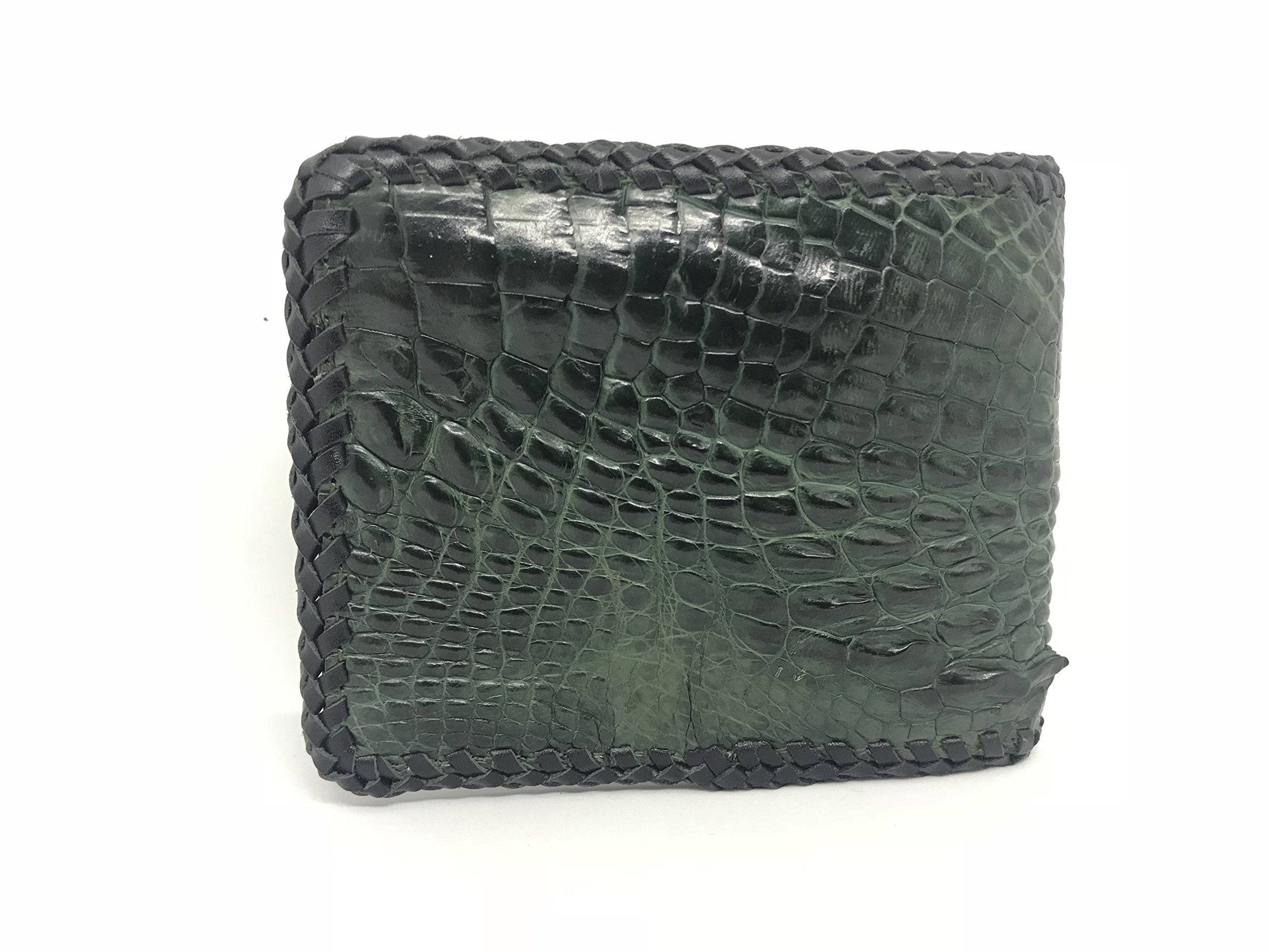 Genuine Crocodile Leather Bifold Wallet for Men - Luxury Alligator Skin Billfold - Perfect for Business, Travel & Everyday Use