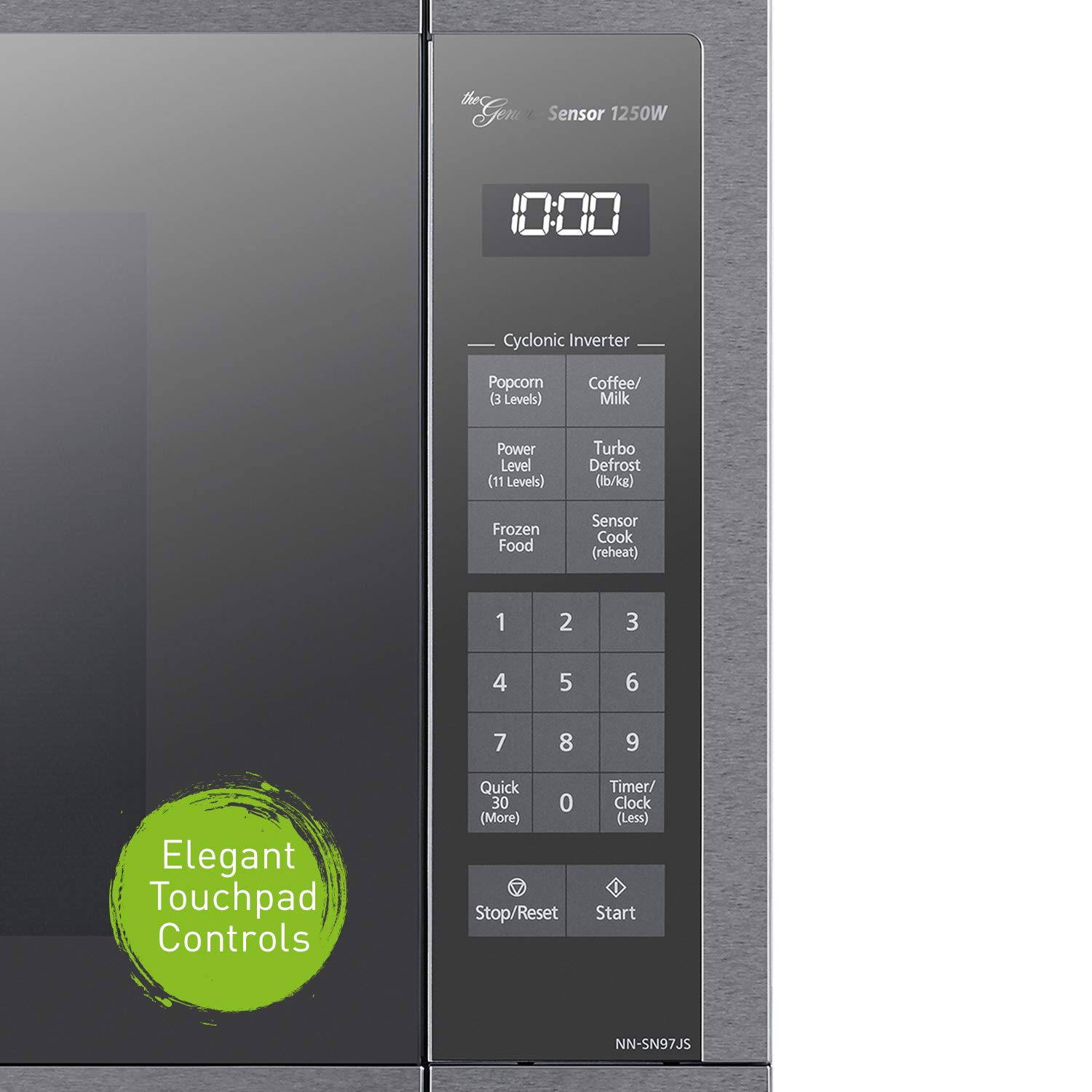 Panasonic NN-SN97JS Stainless Steel 2.2 cu.ft Countertop Microwave Oven with NN-TK922SS 27-inch Trim Kit - Perfect for Modern Kitchens, Small Spaces & Quick Meal Prep