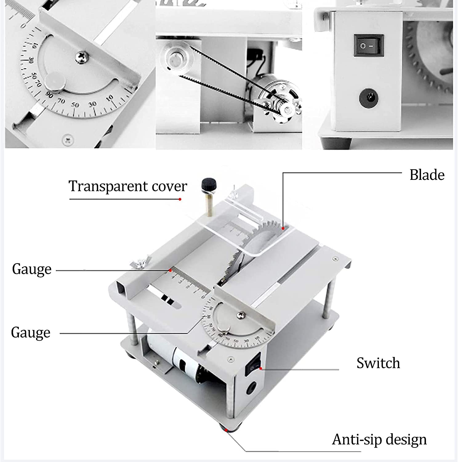Mini Precision Table Saw - 9000 RPM Multifunctional Woodworking Bench for DIY, Handmade Wooden Model Crafts & PCB Cutting | Perfect for Hobbyists, Woodworkers & Electronics Enthusiasts