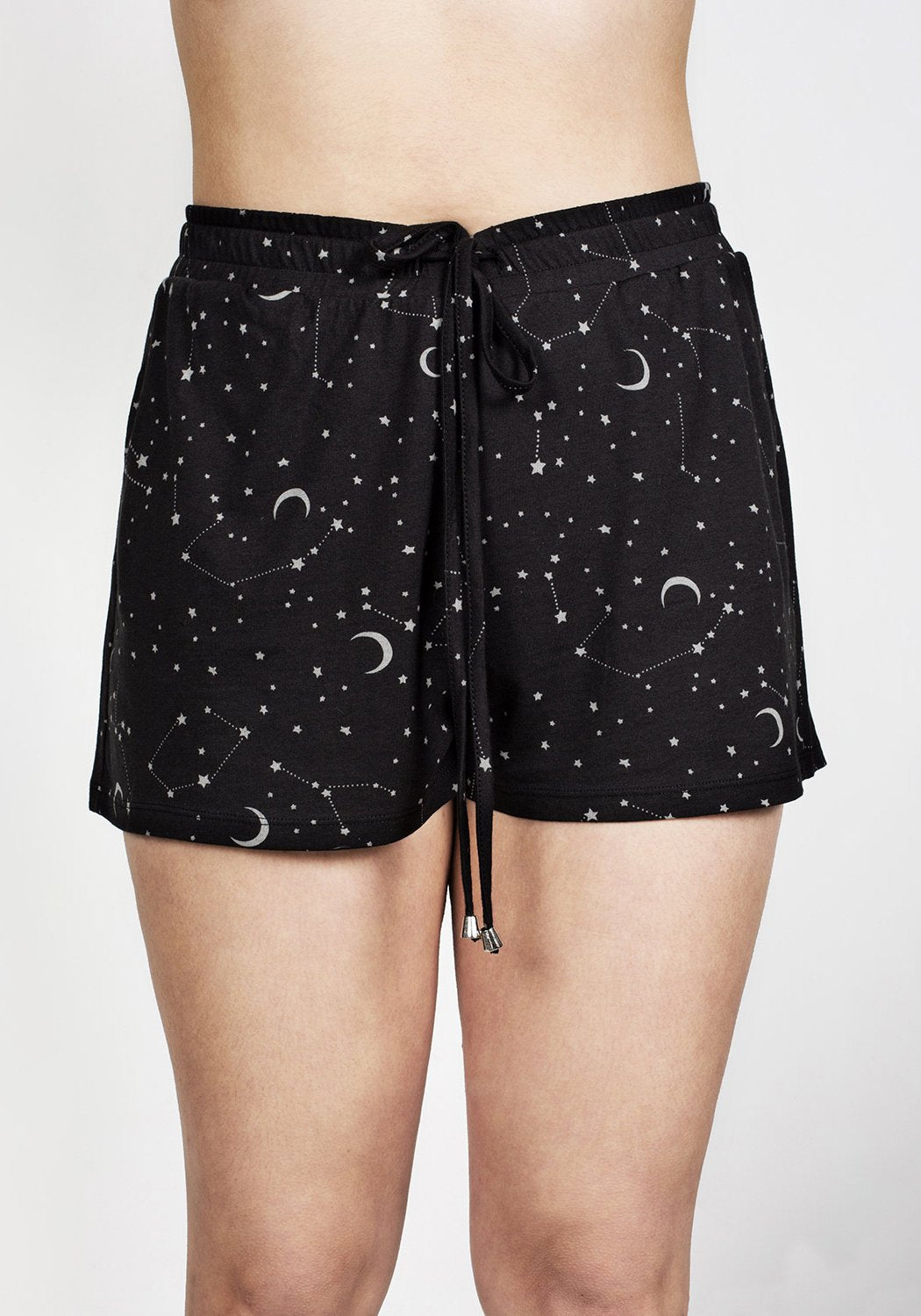 Celestial Jersey Shorts for Women - Comfortable Cotton Lounge Shorts with Elastic Waistband - Perfect for Yoga, Running, and Summer Casual Wear