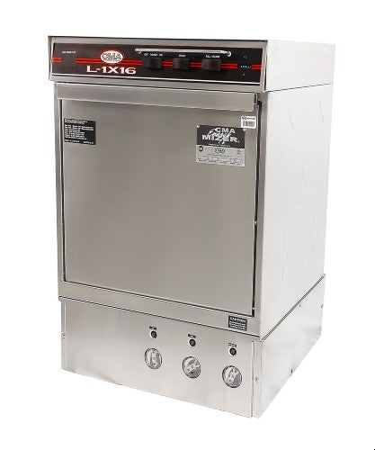 CMA L 1X16 Undercounter Dishwasher - Low Temperature, Chemical Sanitizing with Heater, 30 Racks/Hour | Commercial Kitchen, Restaurant, Hospital & Food Service Equipment