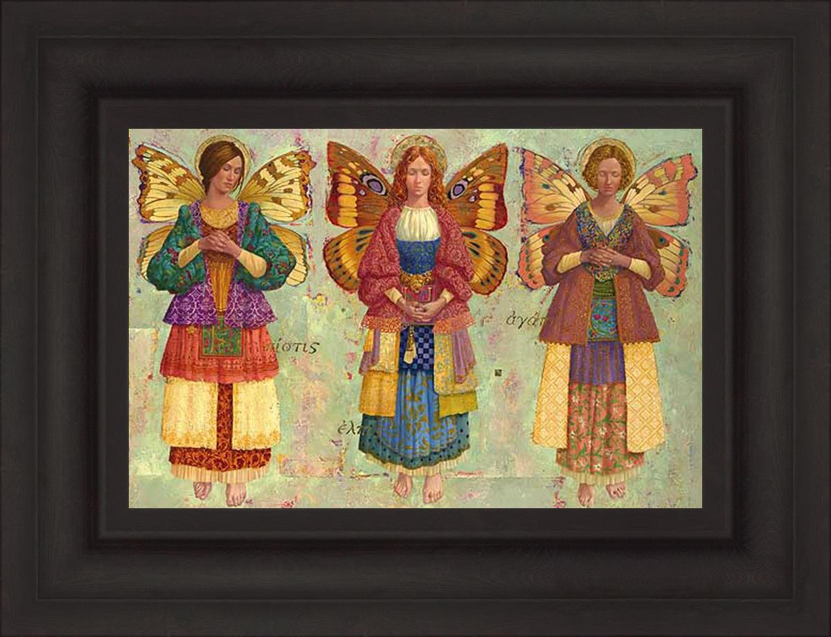 Faith, Hope and Charity - Inspirational Wall Art Decor for Home, Office & Church - Perfect for Gifts & Spiritual Spaces