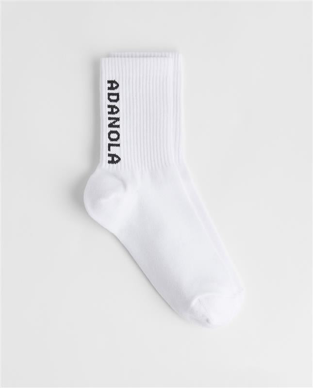 2 Pack Adanola Socks - White/Charcoal & Taupe/Charcoal - Comfortable Athletic Socks for Running, Gym, Yoga and Everyday Wear