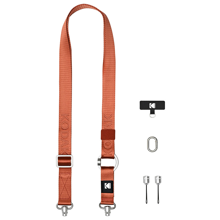 KODAK Multi-Purpose Adjustable Camera Strap - Burgundy Red for DSLR, Mirrorless & Film Cameras - Perfect for Travel, Hiking & Photography Enthusiasts