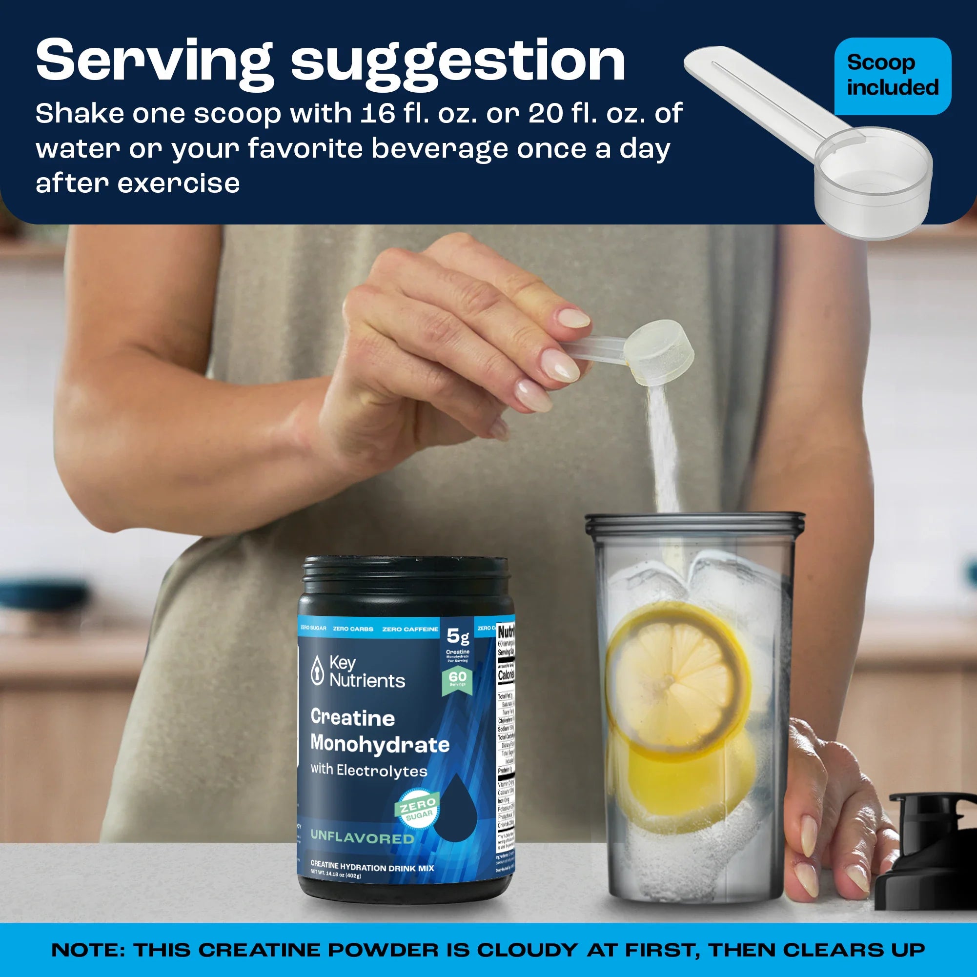 Best Unflavored Creatine Powder with Electrolytes for Muscle Recovery & Hydration - Pre/Post Workout Supplement for Athletes & Fitness Enthusiasts