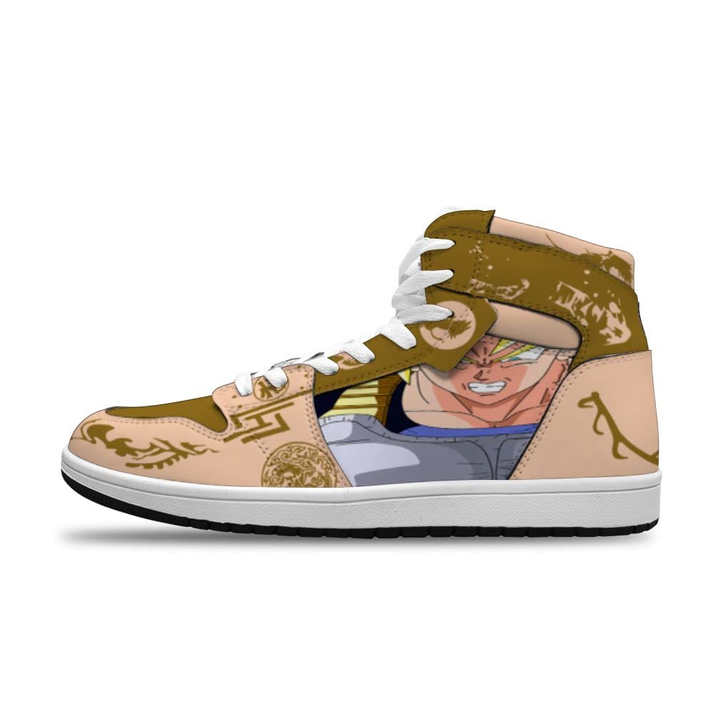 Custom Saiyan Anime Basketball Shoes for Men & Women - Trendy Sports Sneakers for Running, Gym, and Casual Wear | Dragon Ball Z Inspired Fashion Footwear