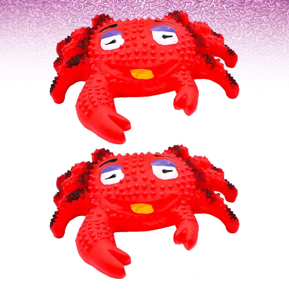 Balacoo 2-Pack Indestructible Dog & Cat Teething Toys - Puppy Chew Toys for Teething Relief, Molar Health - Durable Pet Educational Toys (Hongkong Crab Design) - Perfect for Puppy Training, Anxiety Relief & Dental Care