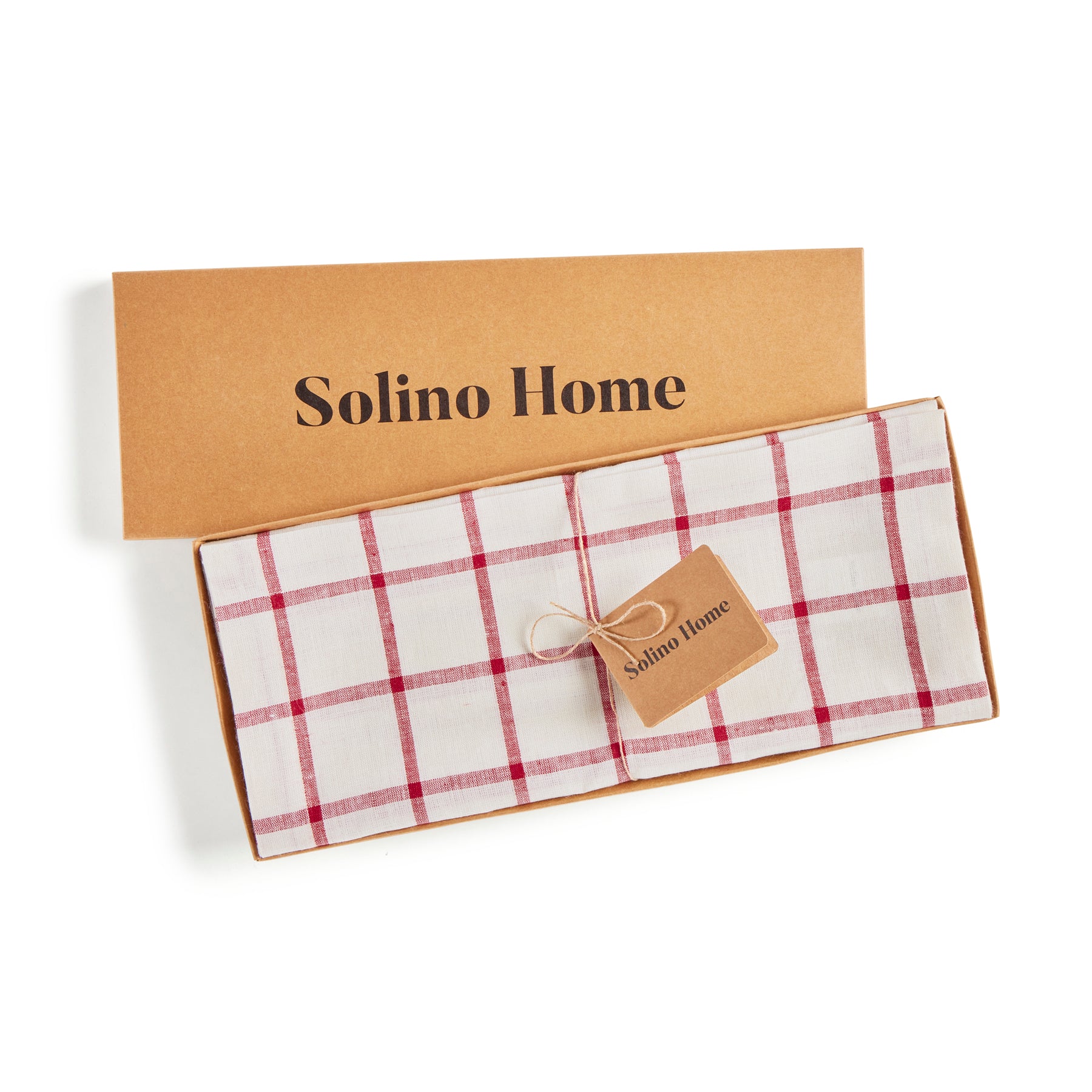 Elegant Windowpane Table Runner - White Linen Rectangular Dining Table Decor for Wedding, Christmas & Holiday Parties - Perfect for Farmhouse, Rustic & Modern Home Decor