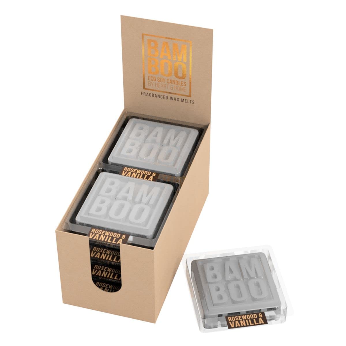 Eco-Friendly Wooden Wax Melts - Rosewood & Vanilla Scented for Home Aromatherapy and Relaxation