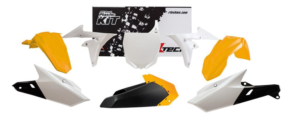 High-Quality 6-Piece Plastic Kit for YZ250F (2014-2018) & YZ450F (2014-2017, 2016-2018) - Yellow & White | Durable Motorcycle Protection | Perfect for Off-Road Racing & Trail Riding