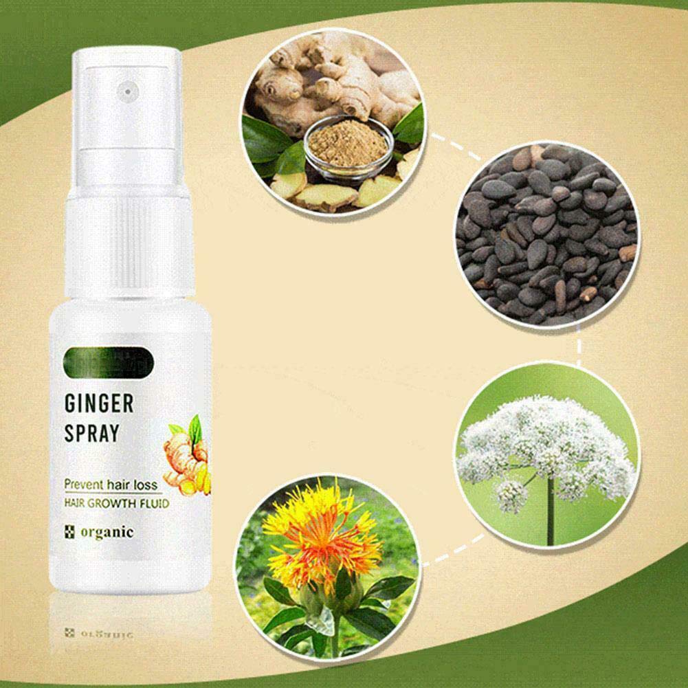New Biotin & Ginger Hair Growth Serum - Fast Regrowth Treatment with Natural Ingredients for Thicker, Fuller Hair - Perfect for Thinning Hair, Hair Loss & Scalp Care