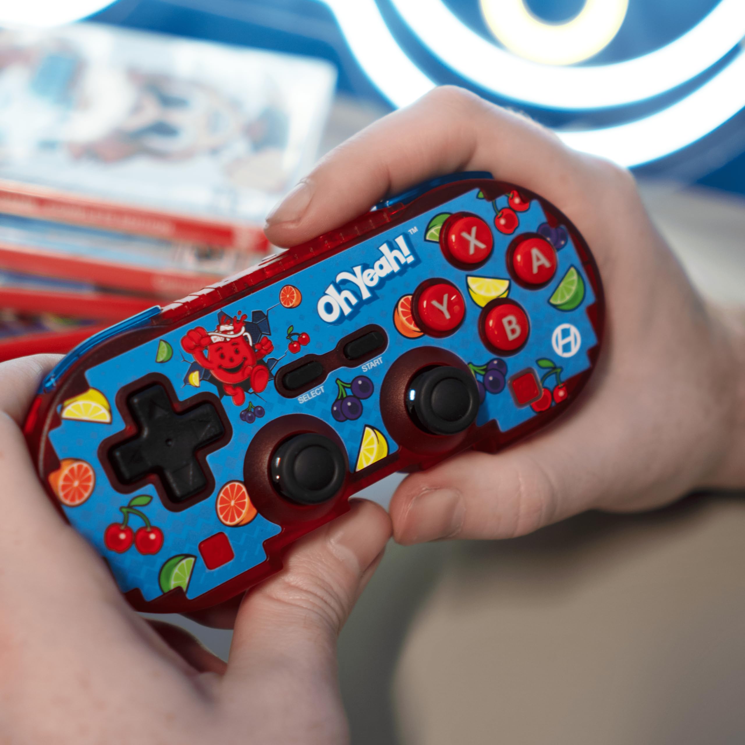 Hyperkin Kool-Aid Pixel Art Bluetooth Controller - Officially Licensed for Nintendo Switch, PC, Mac, Android & iOS - Retro Gaming Accessory for Multi-Platform Play (Oh Yeah) - Perfect for Gamers, Collectors & Nostalgic Enthusiasts