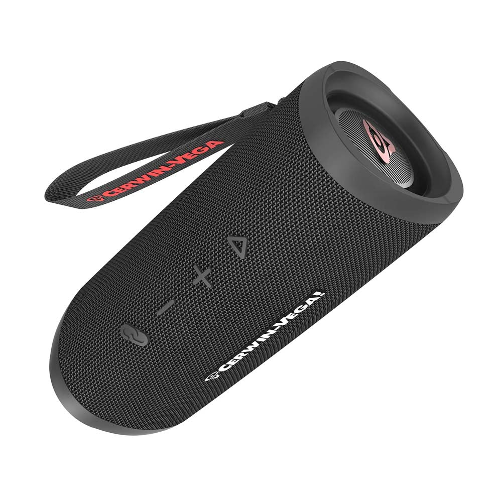 Cerwin Vega VegaMini Compact Powerhouse Bluetooth Speaker - Portable Wireless Speaker with Deep Bass, 10-Hour Playtime, IPX5 Waterproof for Outdoor, Travel, Camping & Home Use (VMBLK)