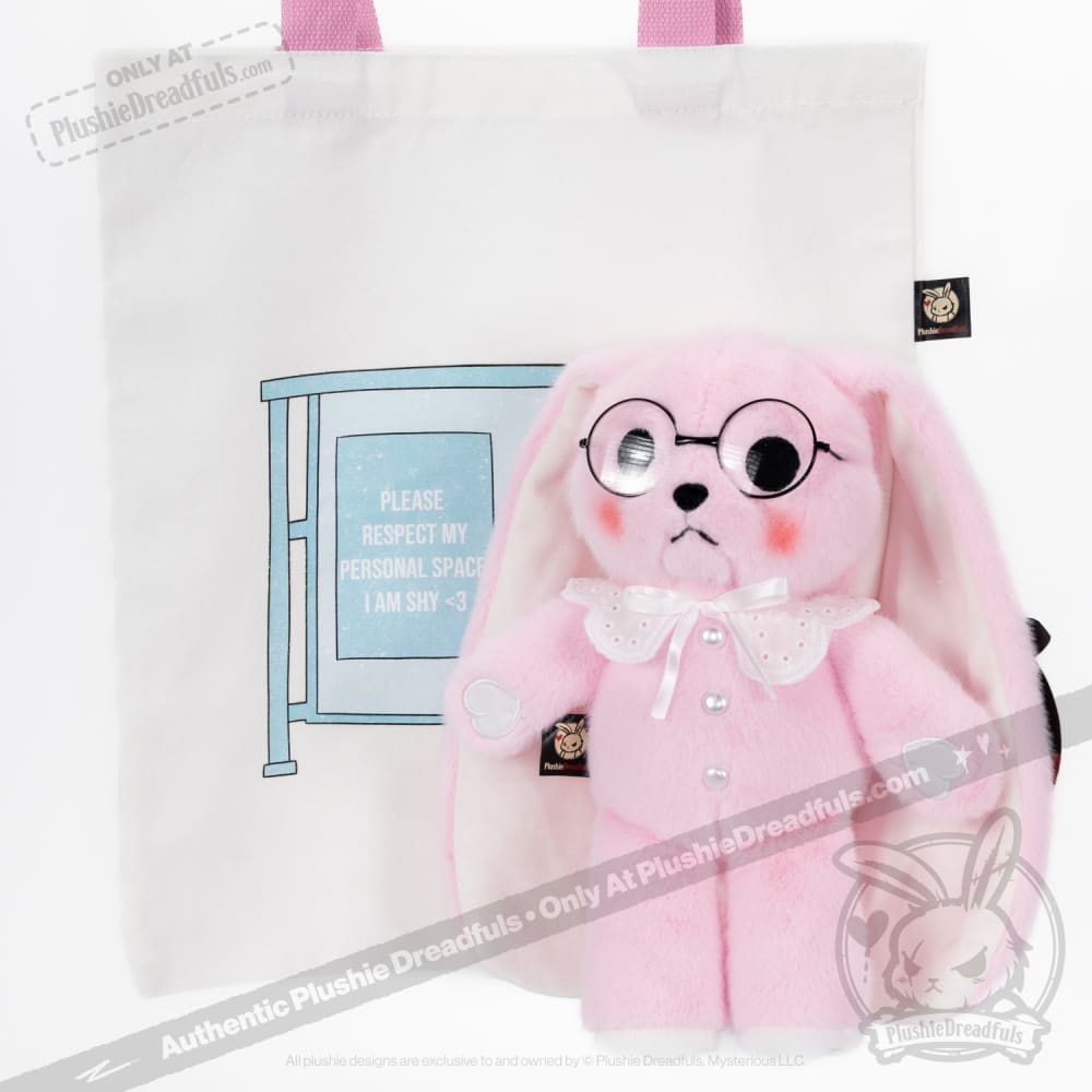 Plushie Dreadfuls Shy Rabbit Pink Edition - Soft Stuffed Animal Toy for Kids, Collectors & Gift Giving | Cute Bunny Plush for Bedroom Decor, Anxiety Relief & Emotional Support