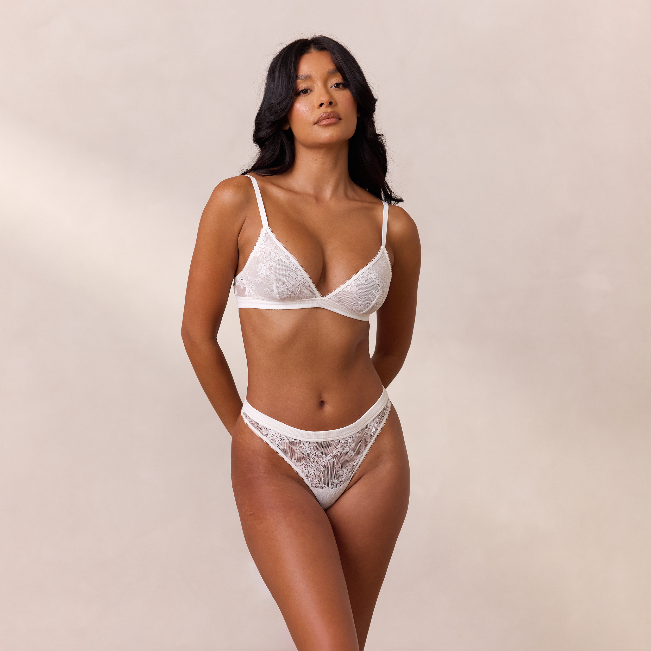 Lace Triangle Bralette - Comfortable Wireless Bralette for Women, Soft Stretchy Lingerie, Sexy Underwear for Everyday Wear | Perfect for Yoga, Sleep, Lounge & Layering