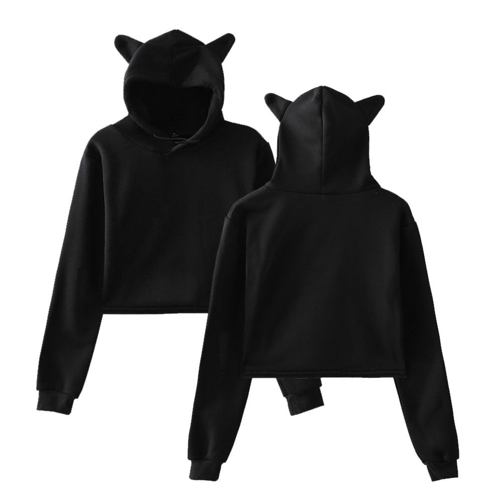 Women's Streetwear Hoodie - Long Sleeve Crop Top Pullover Sweatshirt for Girls | Spring Fashion, Casual Wear & Gym Outfits