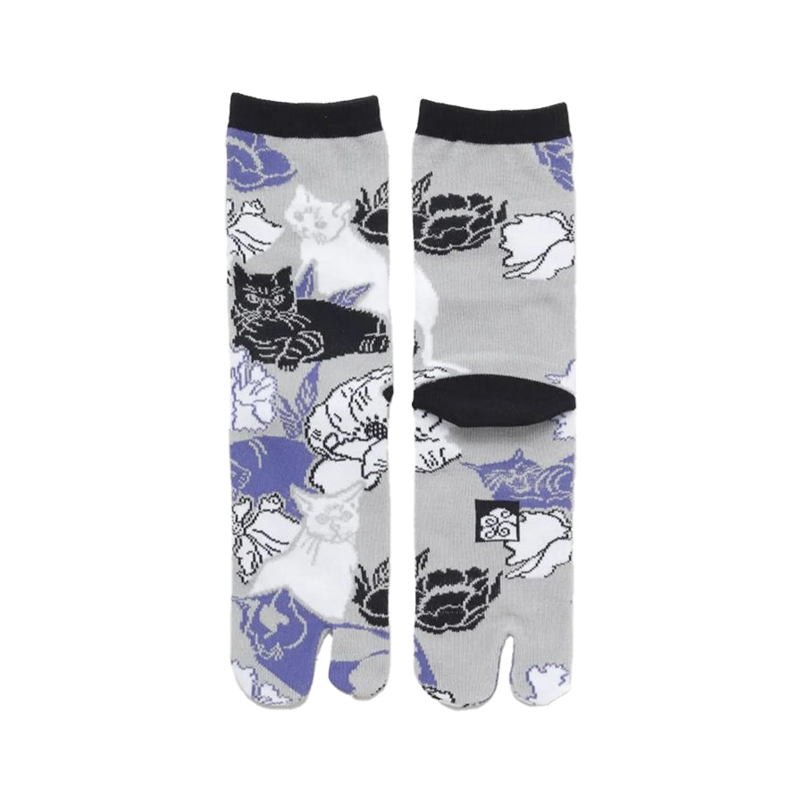 AMINA Cat Tabi Crew Socks - Purple (36g) - Comfortable & Stylish Socks for Cosplay, Anime Fans, and Everyday Wear