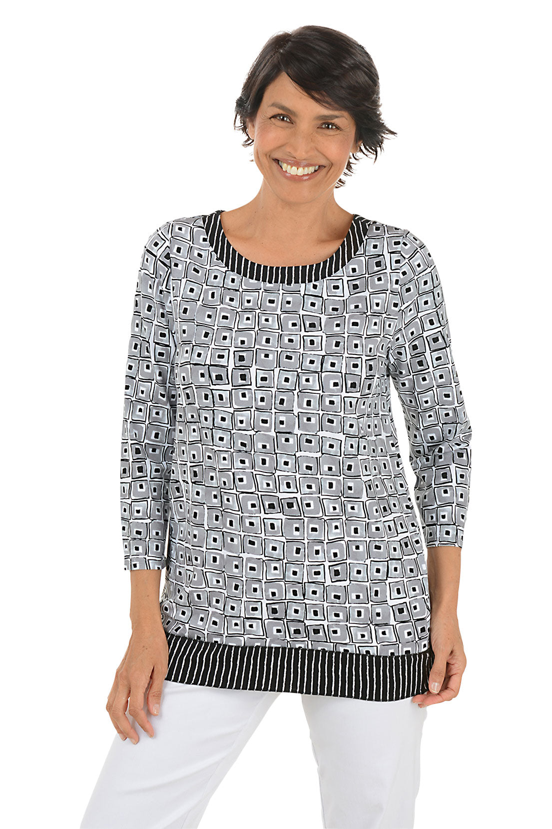 Black Cubism Pleated Back Tunic - Stylish Women's Blouse for Work, Party & Casual Wear | Trendy Office & Evening Outfit