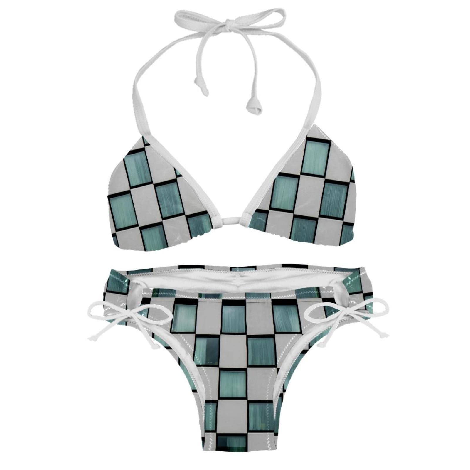 Women's Two Piece Bikini Set - Halter Triangle Top & Tie Side Swimsuits | Perfect for Beach Vacation, Pool Party & Summer Travel