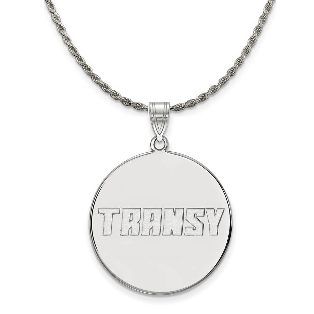Black Bow Sterling Silver Transylvania XL Disc Pendant Necklace for Women - Gothic Jewelry for Parties, Weddings & Everyday Wear