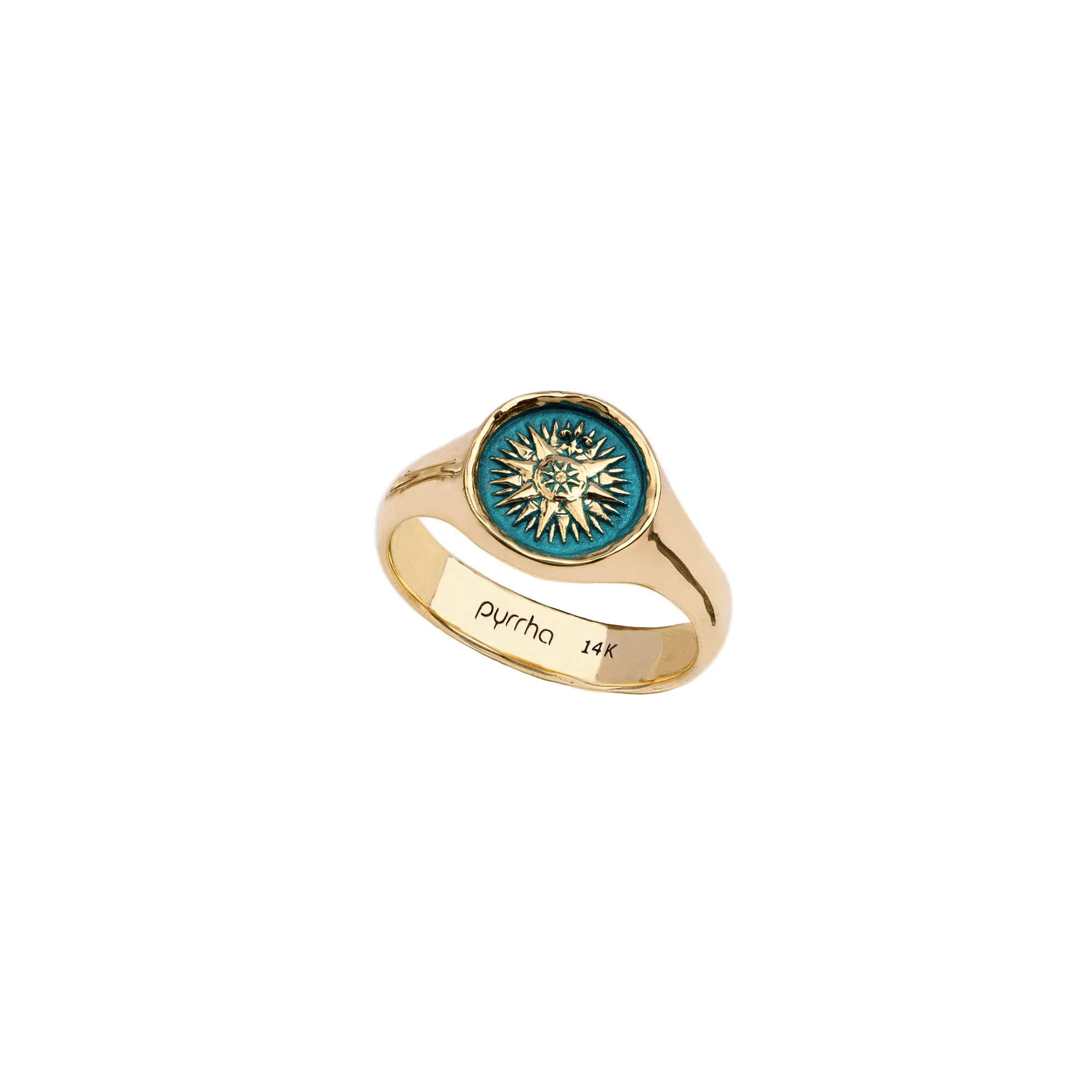 14K Gold Signet Ring for Men & Women - Personalized Engraved True Colors Collection - Perfect for Gifts, Weddings & Everyday Elegance