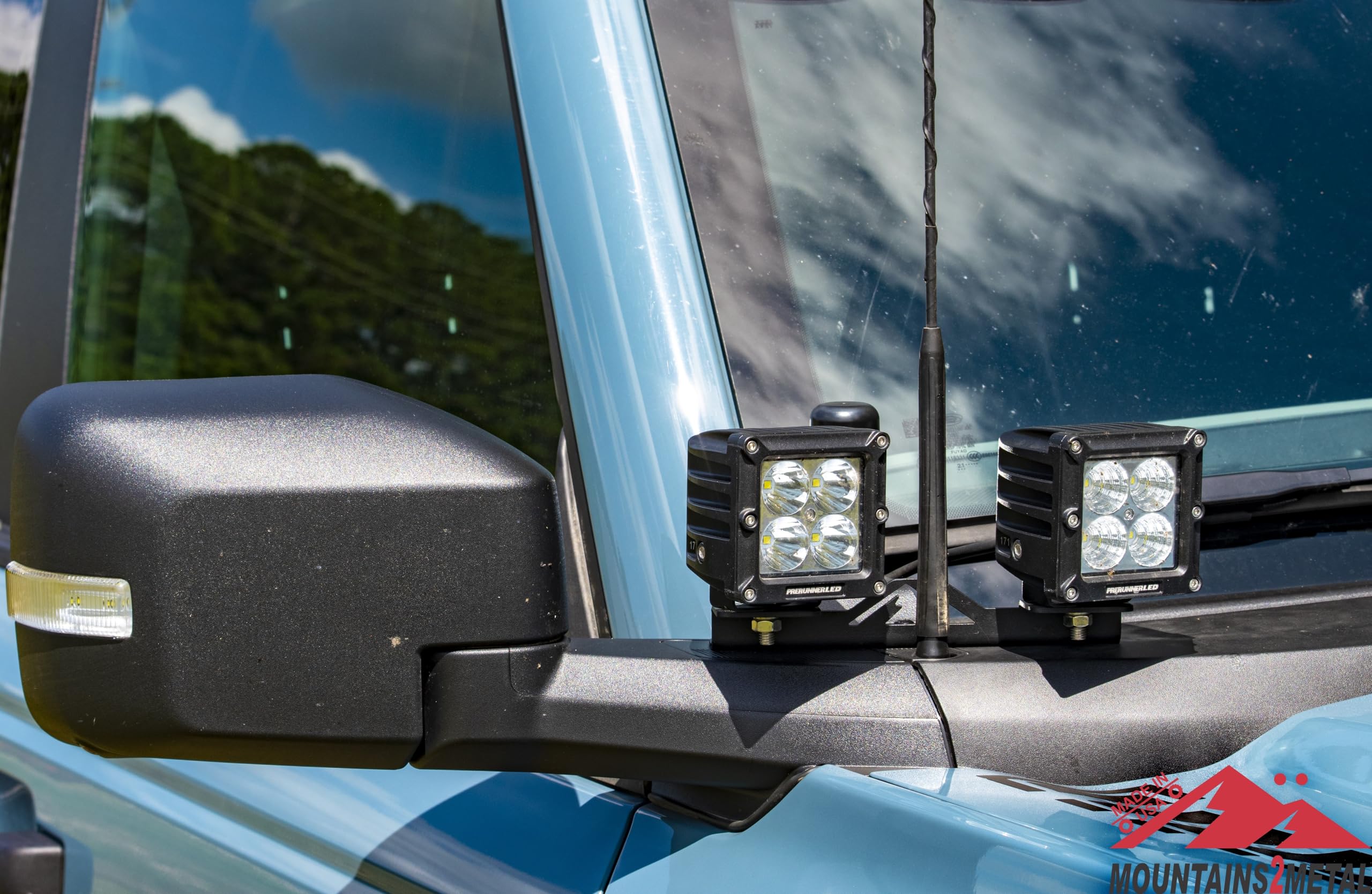 2021+ Ford Bronco A-Pillar Light Brackets - Universal Fit for Most Aftermarket Pod Lights | No Drilling Required | Made in USA | Perfect for Off-Roading & Night Driving