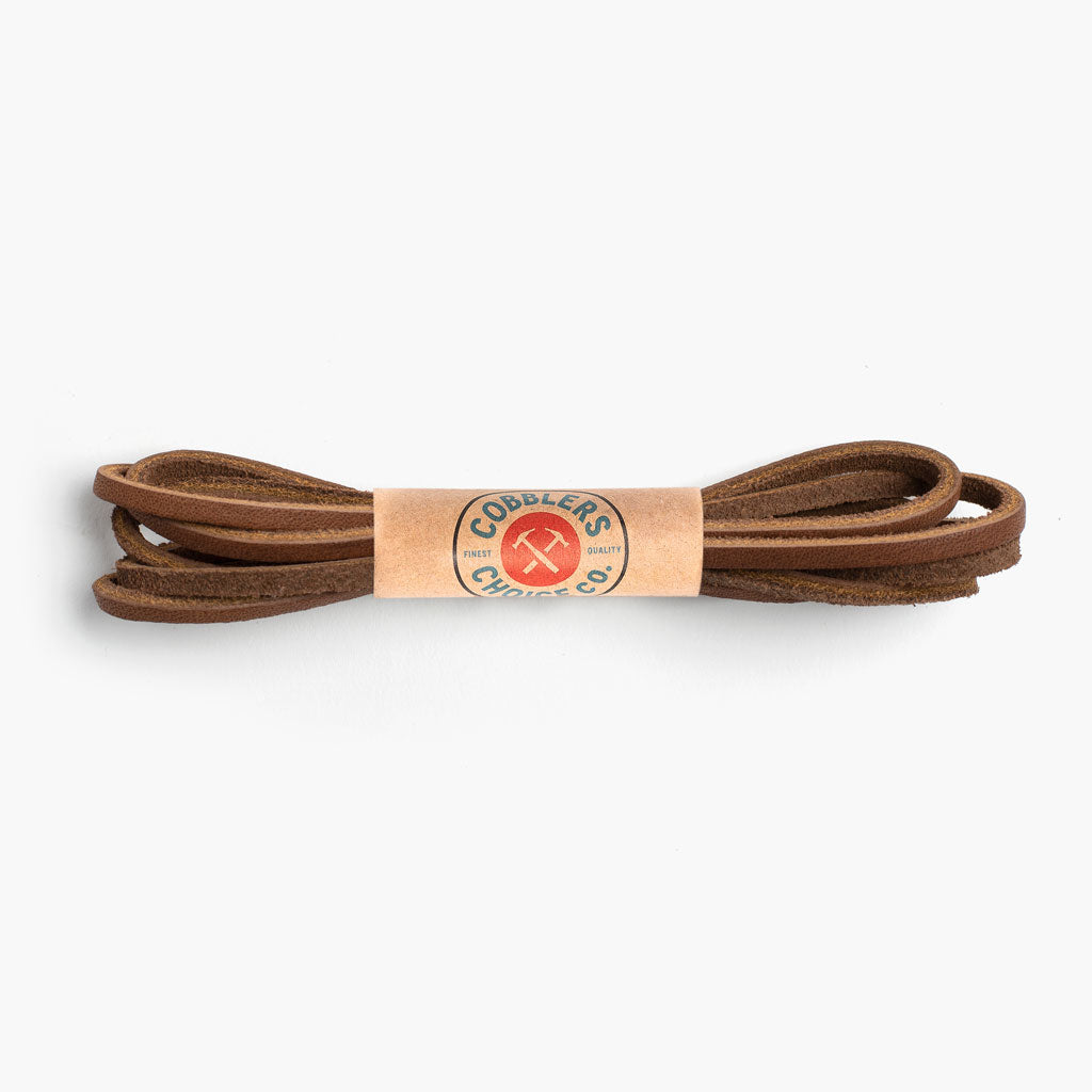 Premium Leather Laces for Shoes & Boots - Burnt Sienna Brown | Durable & Stylish Shoelaces for Hiking Boots, Work Boots & Casual Shoes