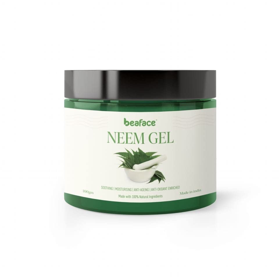 Beaface Combo Pack - Neem Face Gel & Aloe Vera Skin Gel (100g Each) | 2-Piece Set for Acne Treatment & Skin Hydration | Perfect for Daily Skincare Routine & Travel Essentials