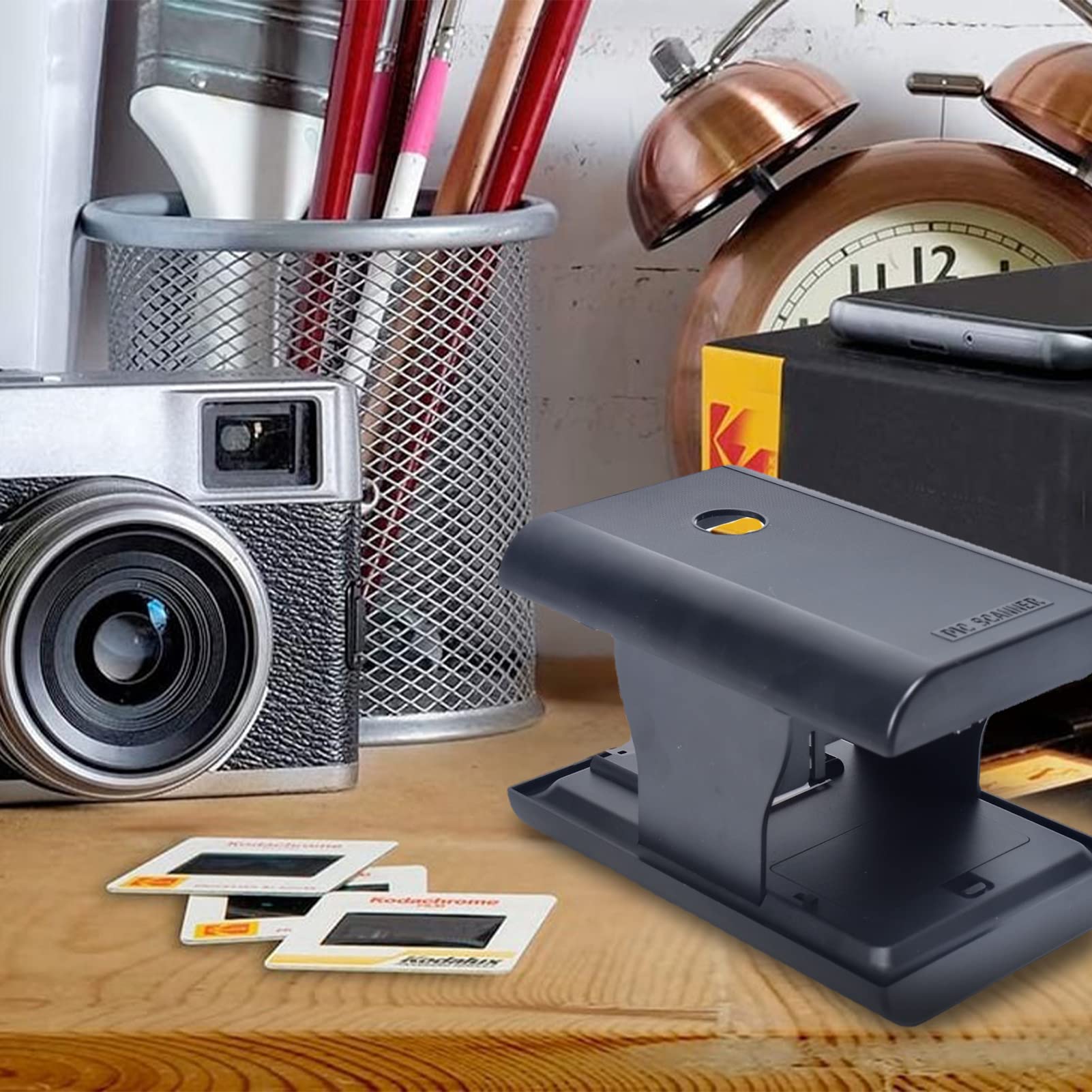 Joberio 5 Scanner - Portable Folding Photo Scanner for Digitizing Old Photos & 35mm/135mm Slides - Convert Film Negatives to Digital for Smartphone, PC & Cloud Storage - Perfect for Family Archives, Genealogy Projects & Photo Restoration