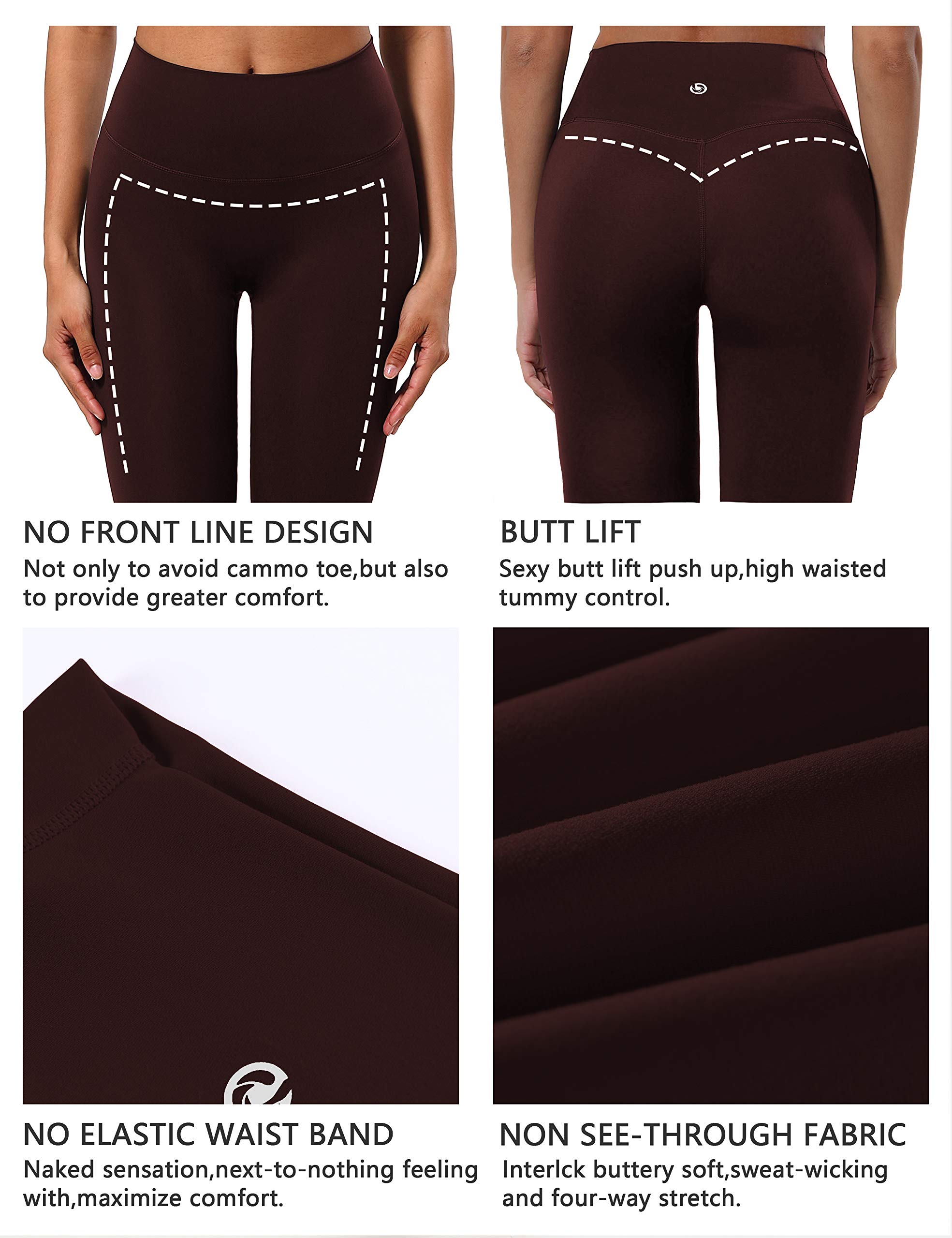 BUBBLELIME Women's High Waist Yoga Pants - 4 Styles, Petite & Tall Sizes, Tummy Control, Over The Heel Length, Soft Workout Leggings for Yoga, Gym, Running & Lounge Wear
