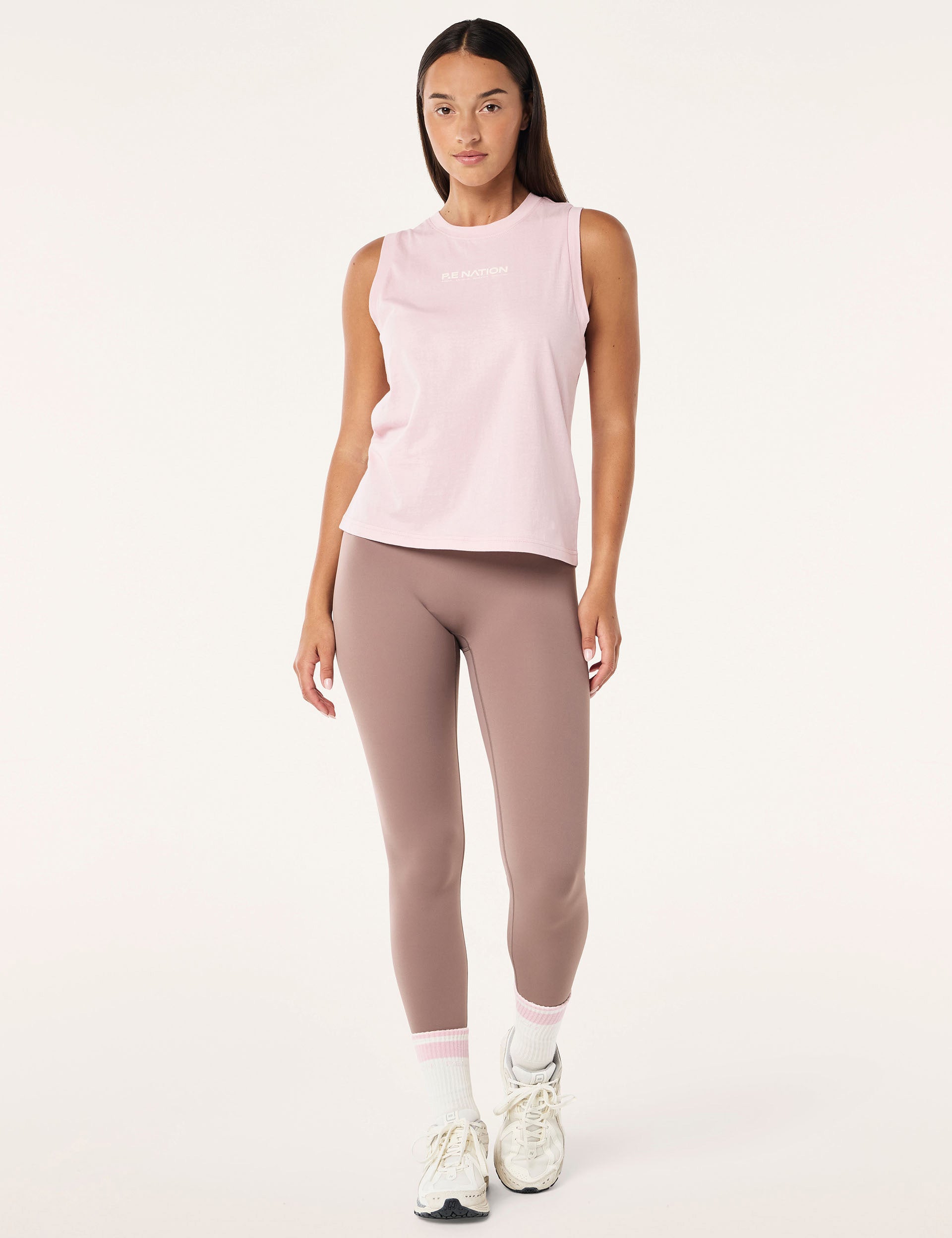 Shuffle Tank Top for Women - Soft Chalk Pink Color - Perfect for Yoga, Gym, and Casual Wear