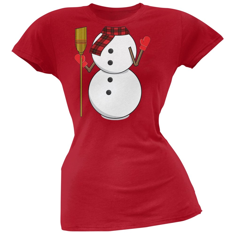 Snowman Body Costume Soft Juniors T-Shirt - Festive Christmas Holiday Outfit for Kids & Teens - Perfect for Christmas Parties, School Events & Winter Photo Shoots