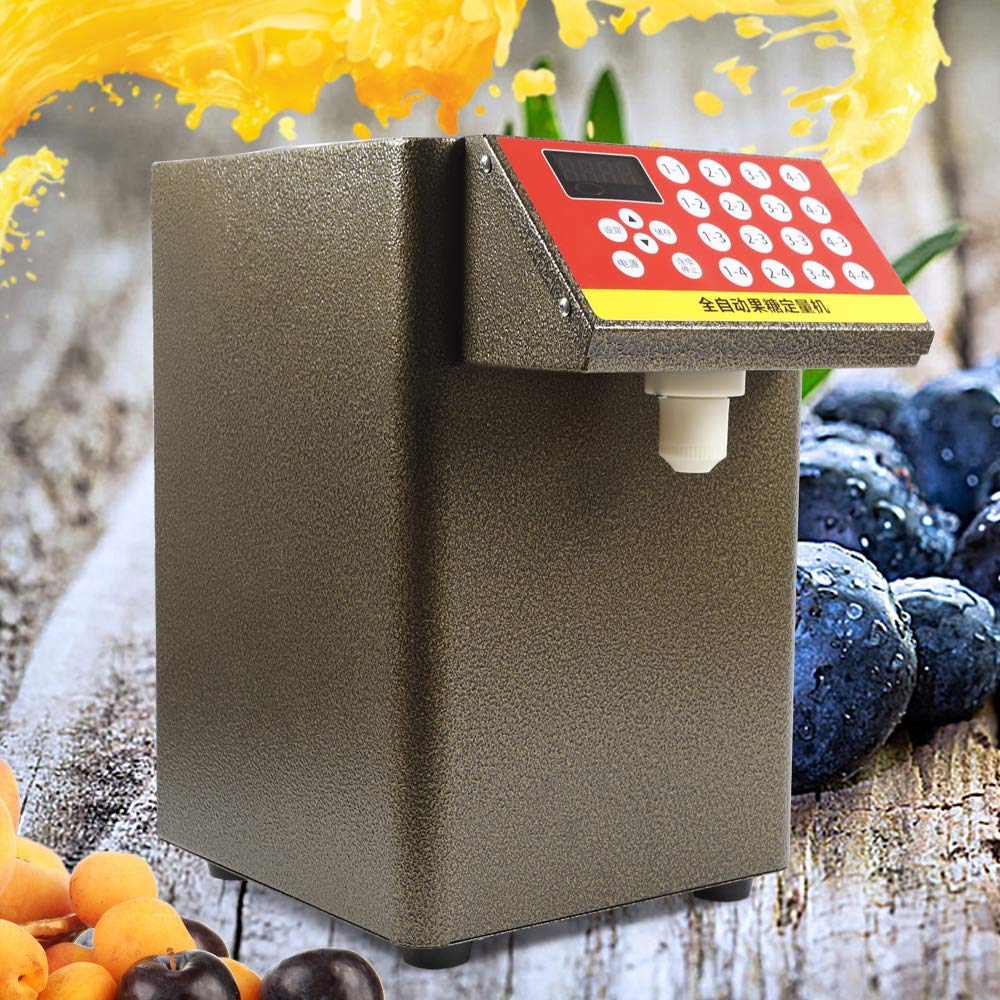 Automatic Fructose Dispenser Machine - 110V 280W Sugar Syrup Dispenser for Bubble Tea, Milk Tea & Soft Drinks | Commercial Kitchen Equipment for Cafes & Dessert Shops