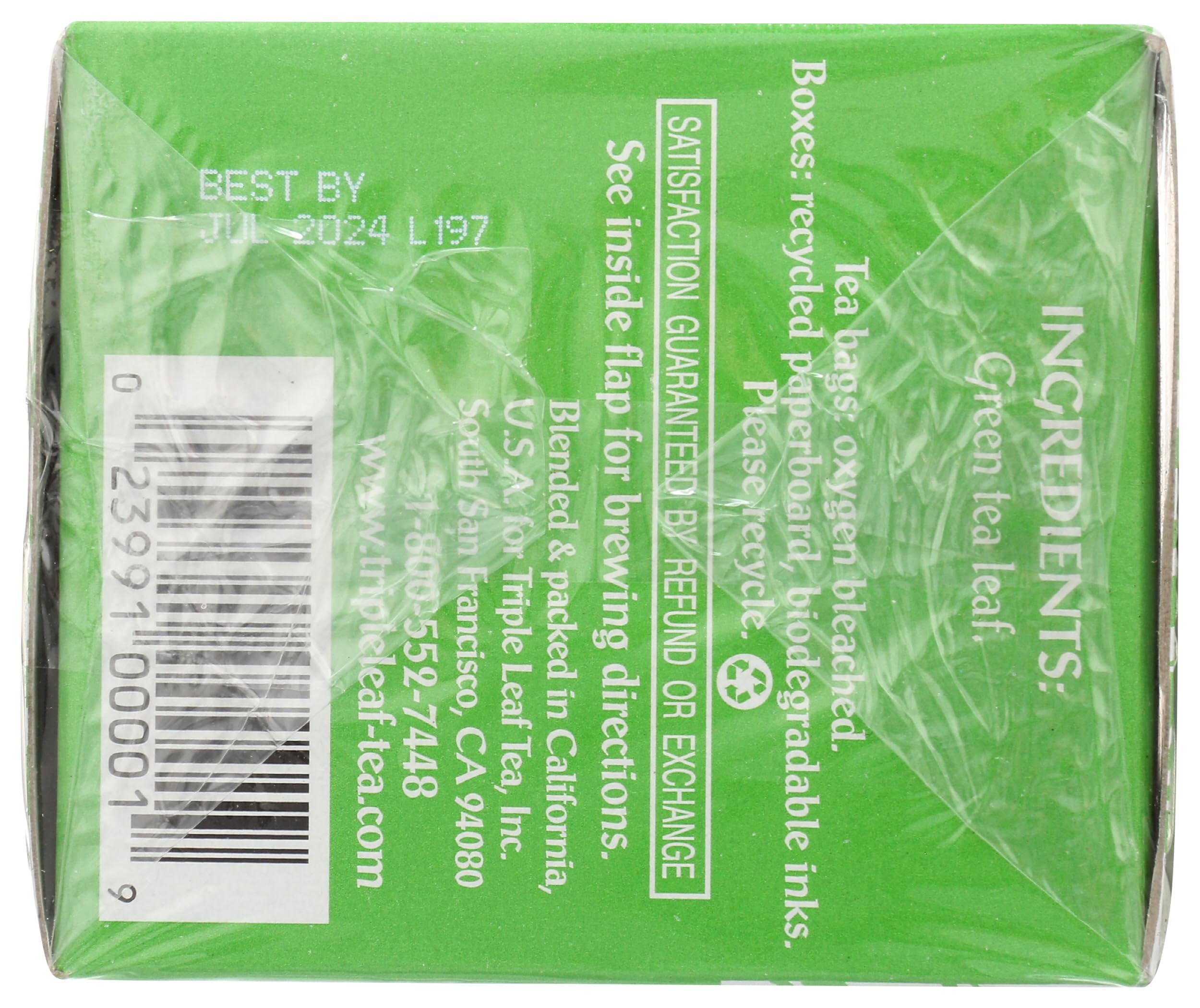 Triple Leaf Green Premium Tea Bags - 20 Count | Organic Herbal Tea for Relaxation & Detox | Perfect for Morning Boost or Evening Wind Down