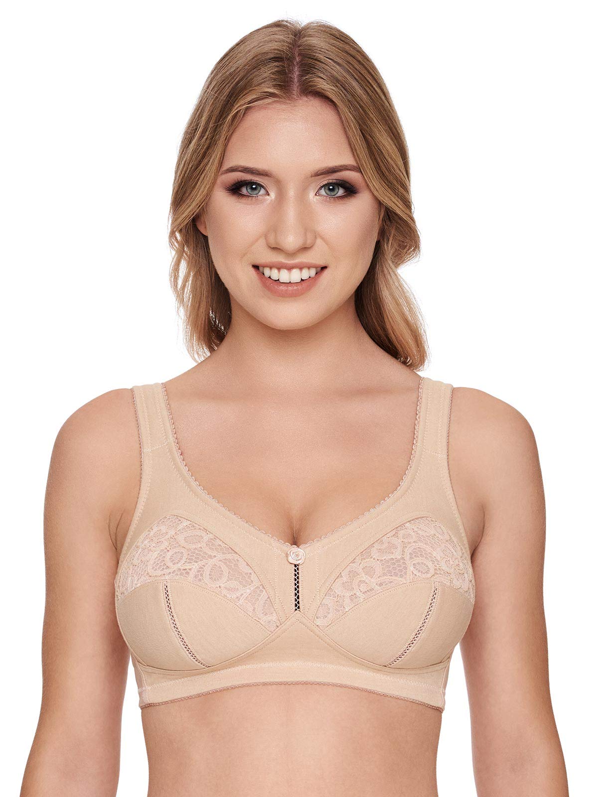 SUSA Women's Non-Wired Comfort Bra 7395 - Soft Support for Everyday Wear, Yoga & Relaxation
