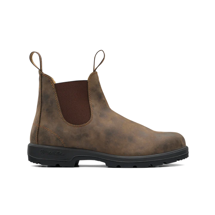 Blundstone 585 Classic Chelsea Boots - Rustic Brown Leather Ankle Boots for Men & Women | Comfortable & Durable for Work, Outdoor & Casual Wear