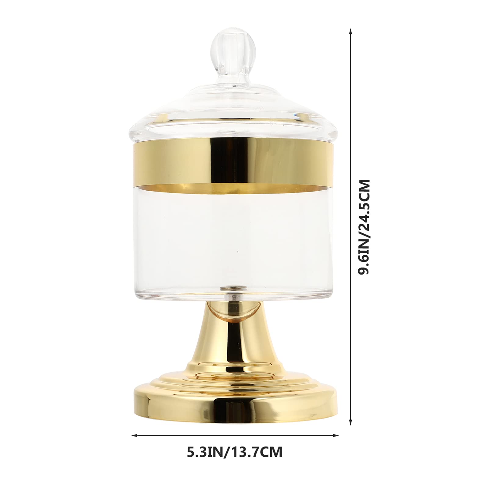 YARNOW Airtight Apothecary Jar - Elegant Gold Decorative Storage Container for Candy, Cookies, Cake & Snacks | Perfect for Weddings, Candy Buffets & Kitchen Organization