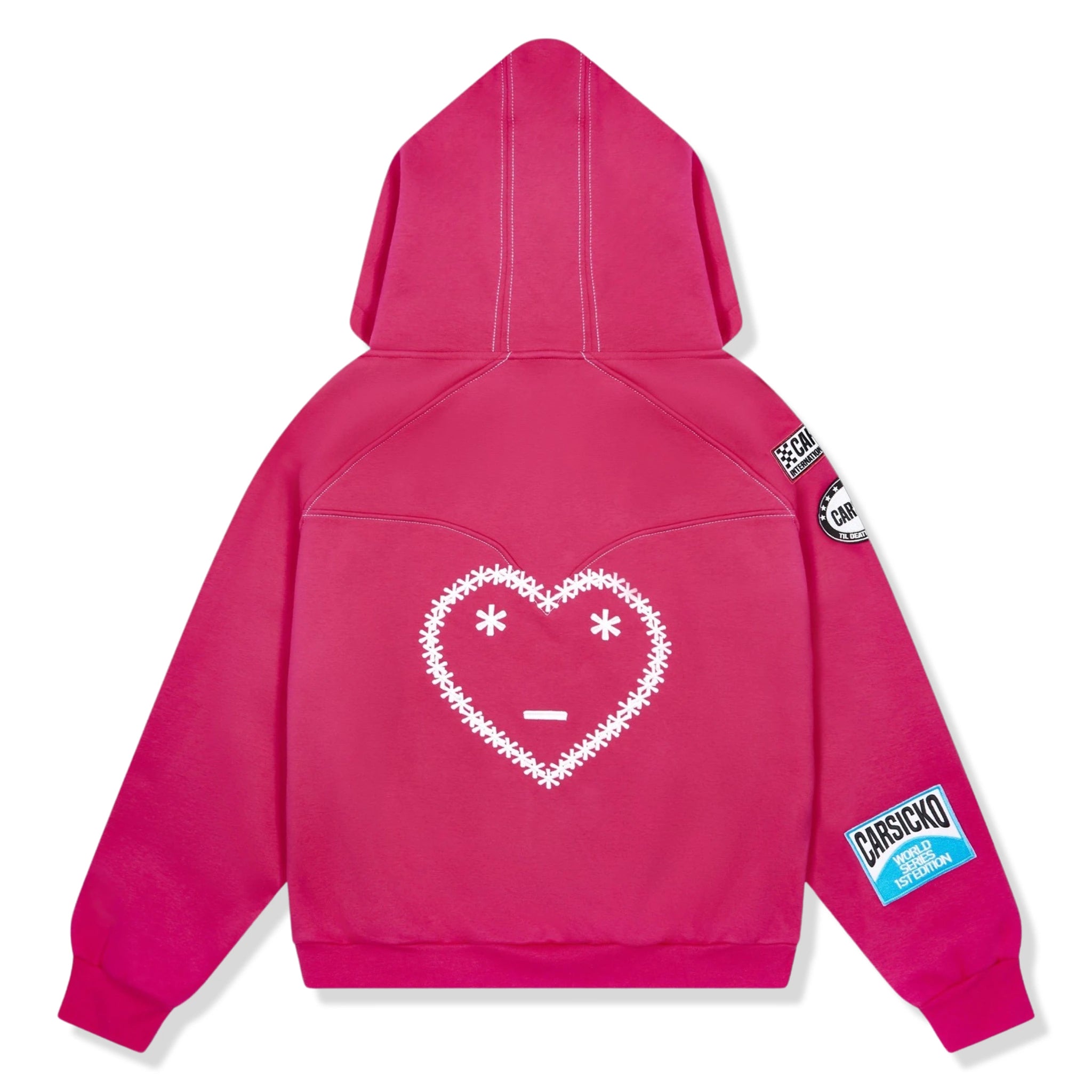Carsicko Racing Club Pink Hoodie for Women & Men - Soft Cotton Pullover Sweatshirt - Stylish Streetwear for Casual Outfits & Car Enthusiasts