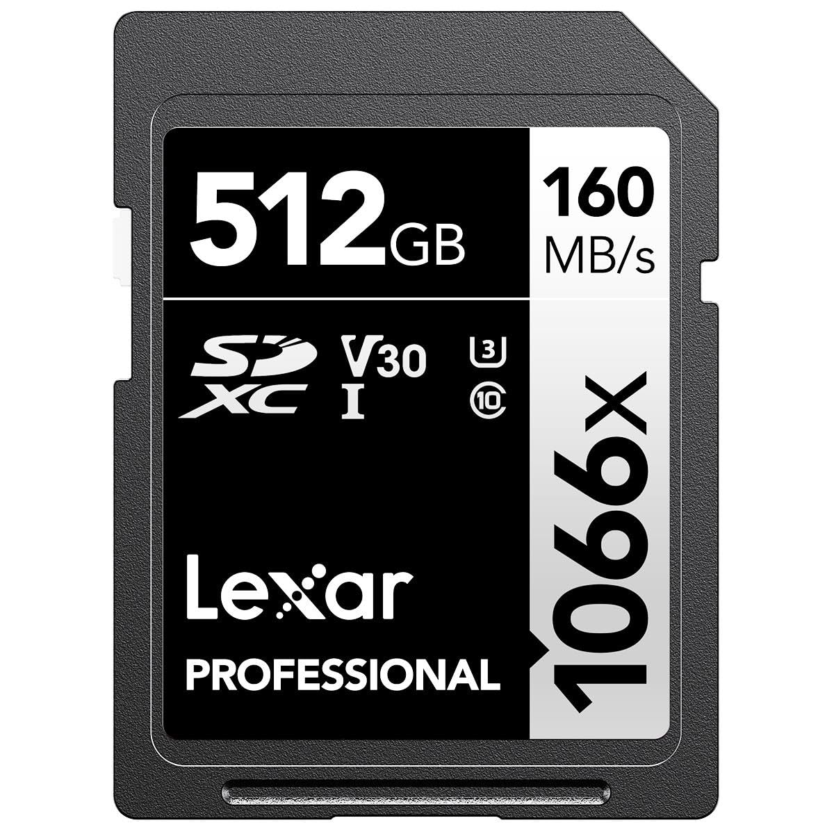 Lexar Professional 1066x 512GB SDXC UHS-I Memory Card - Silver Series, 160MB/s Read Speed for DSLR & Mirrorless Cameras - Perfect for 4K Video Recording, High-Speed Photography & Professional Workflows (LSD1066512G-BNNNU)