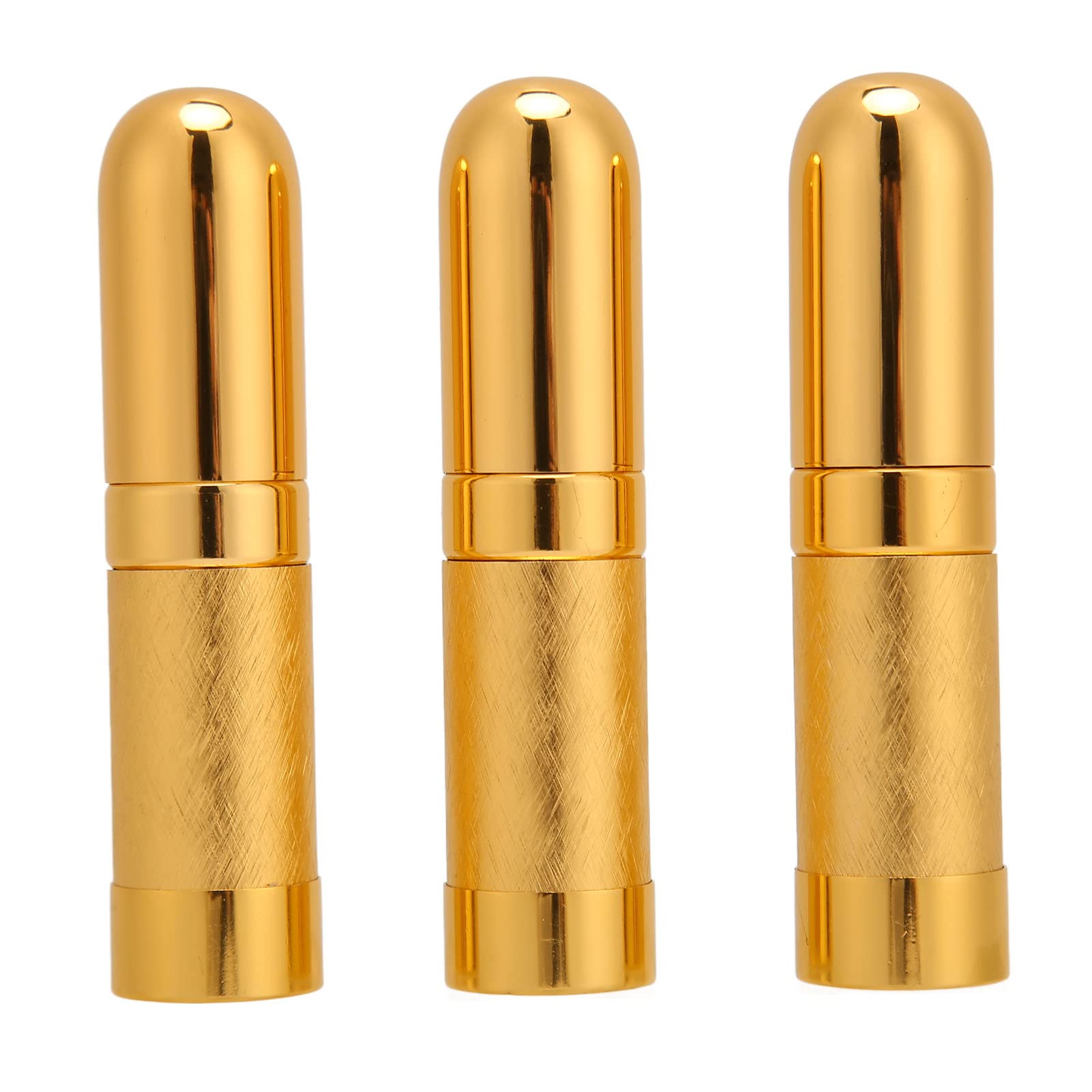 3pcs 6ml Refillable Perfume Bottle - Leakproof Aluminum Glass Spray Bottle with Scent Pump for Travel, Gym, Purse & Daily Fragrance Refills