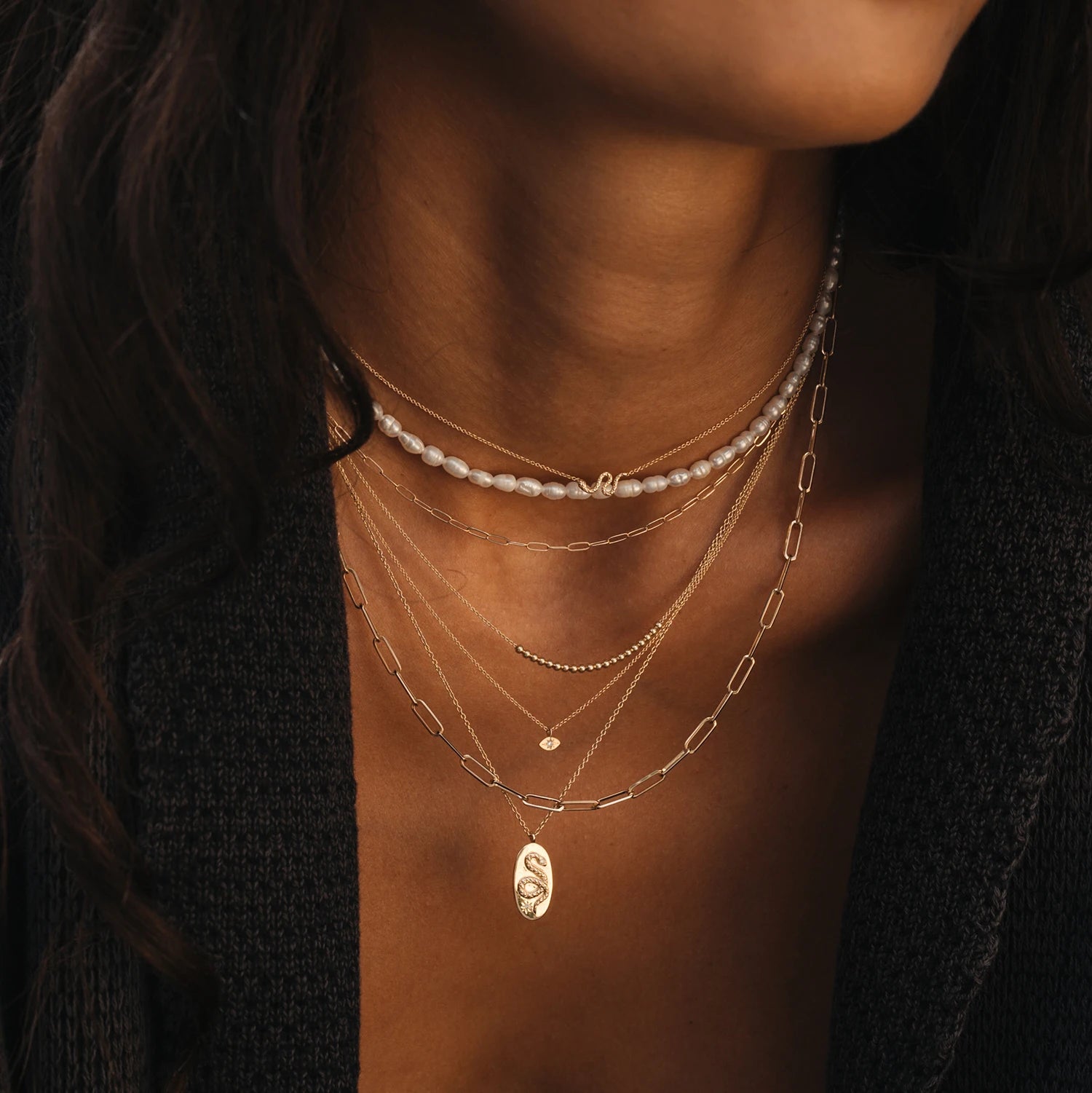 14K Yellow Gold Diamond Serpent Revival Necklace | Elegant Snake Pendant for Women | Perfect for Parties, Weddings & Special Occasions