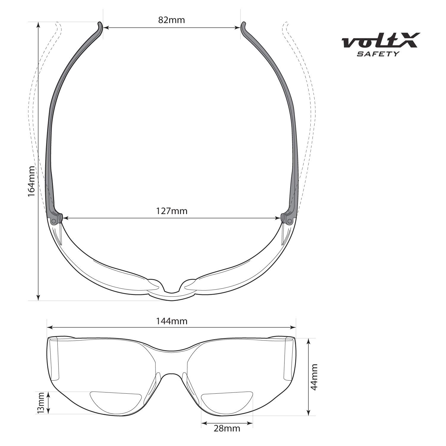 VoltX 'GRAFTER' Yellow +2.5 Diopter Bifocal Safety Reading Glasses - CE EN166 Certified Industrial & Cycling Eyewear with Anti-Fog UV400 Coating - Perfect for Construction, Cycling, and Workplace Eye Protection